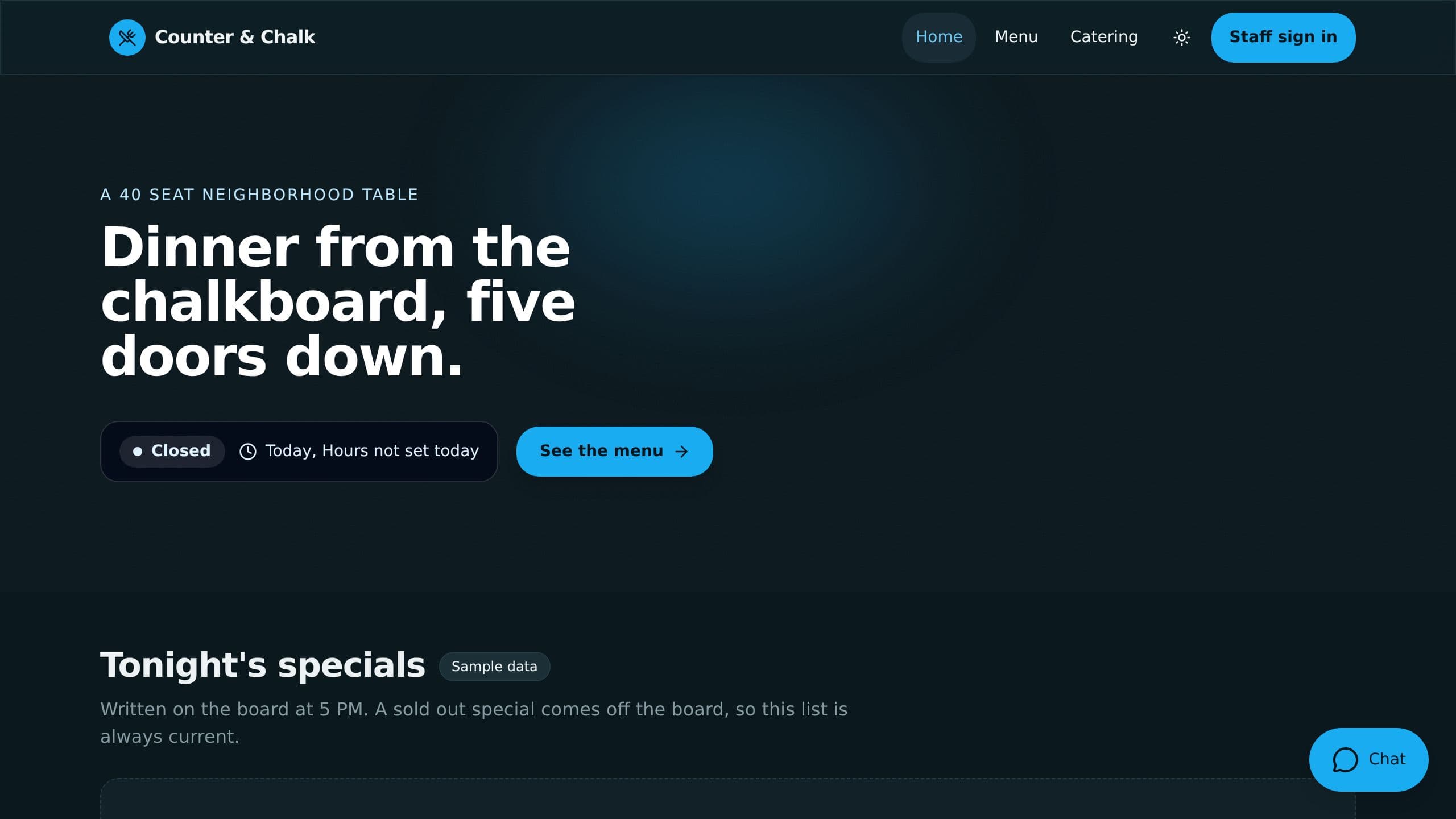 Restaurant Website preview