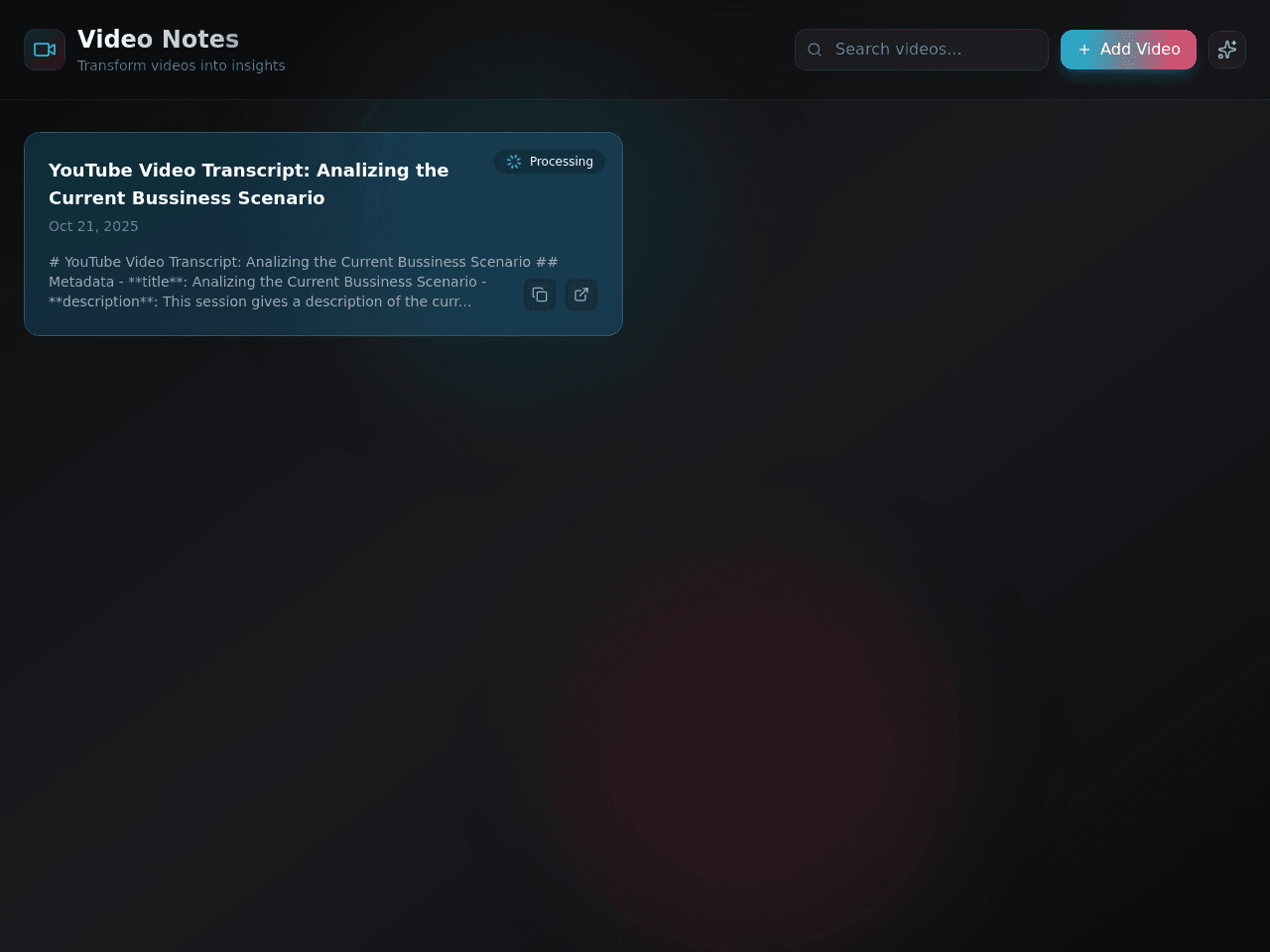 Video Notes Portal