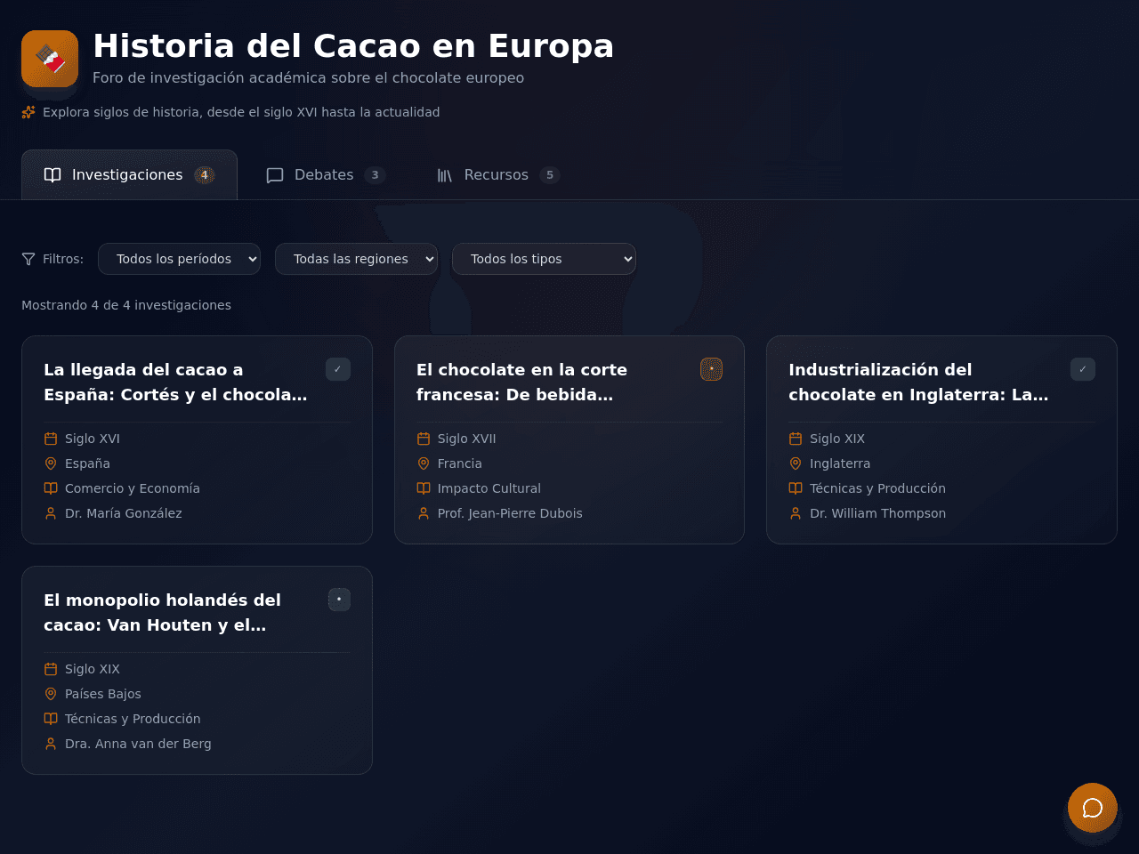 Cacao History Forum