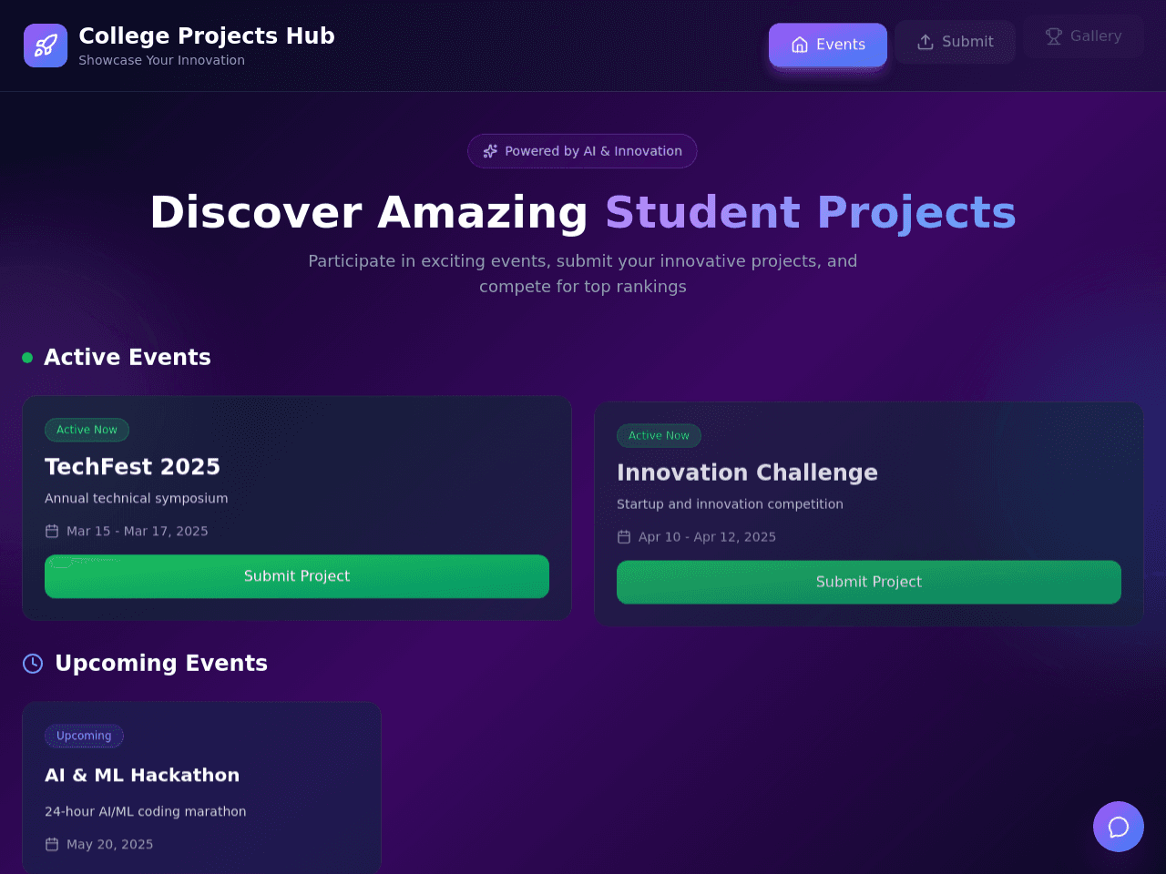 Project Submission Portal