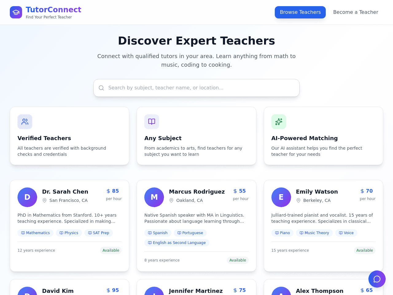 Tutor Connect Portal