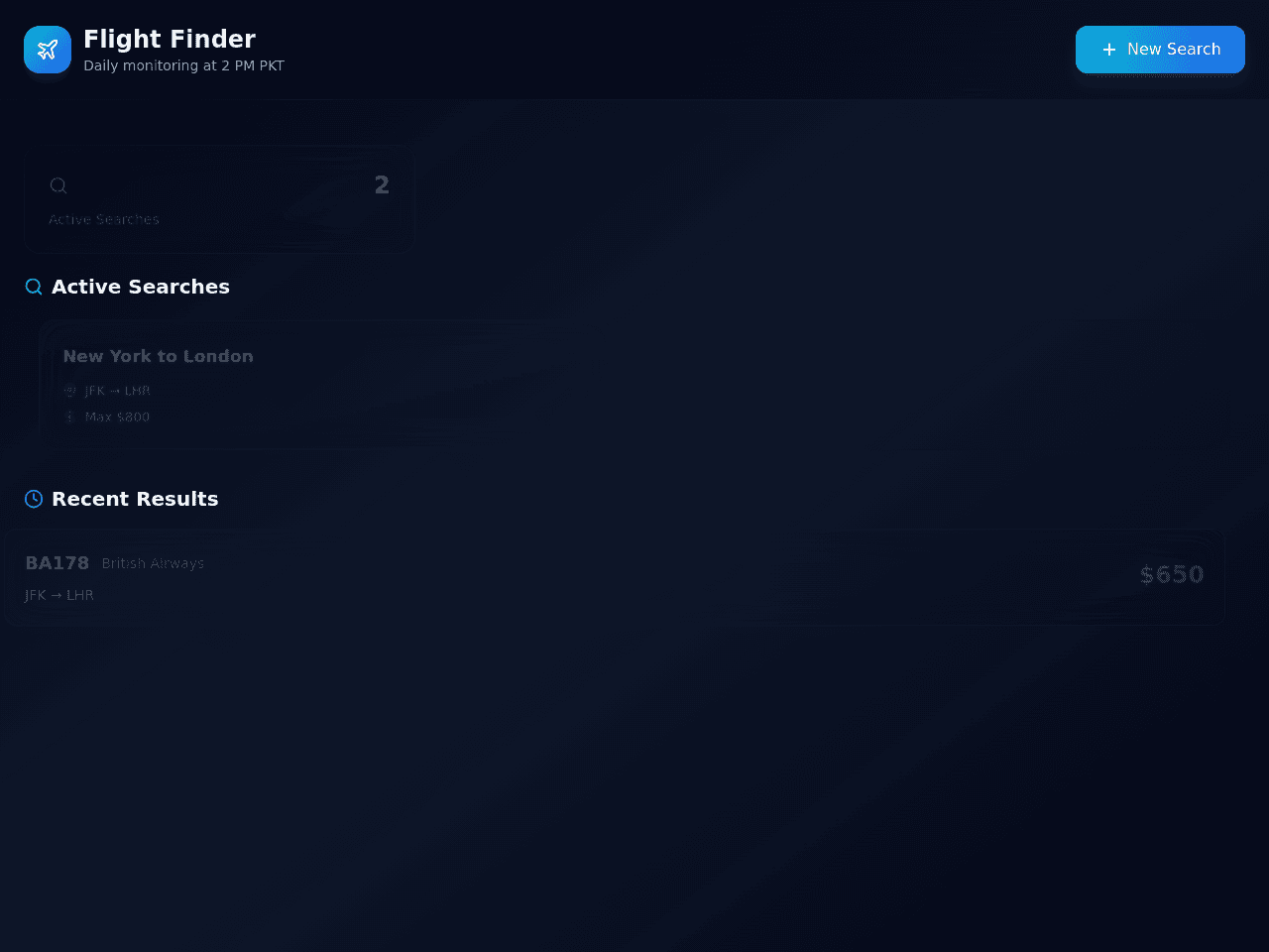 Flight Alert Dashboard