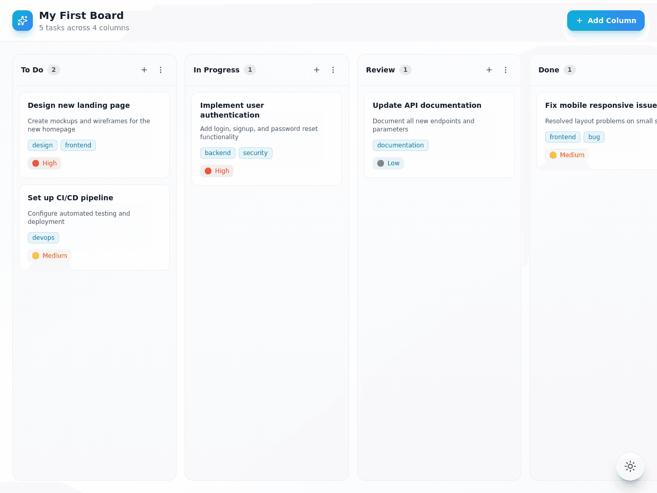 Task Flow Board