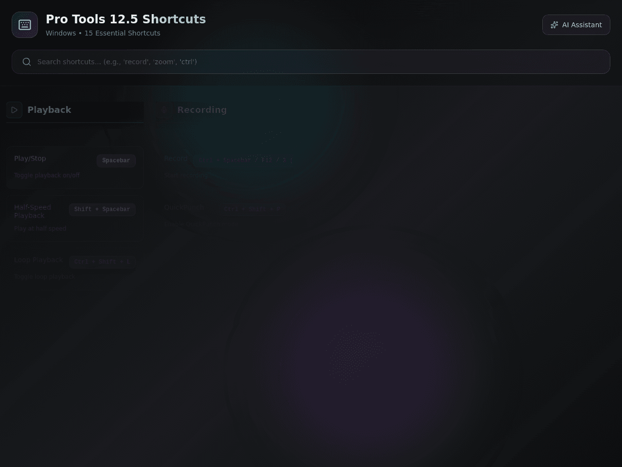 Shortcut Mastery Dashboard