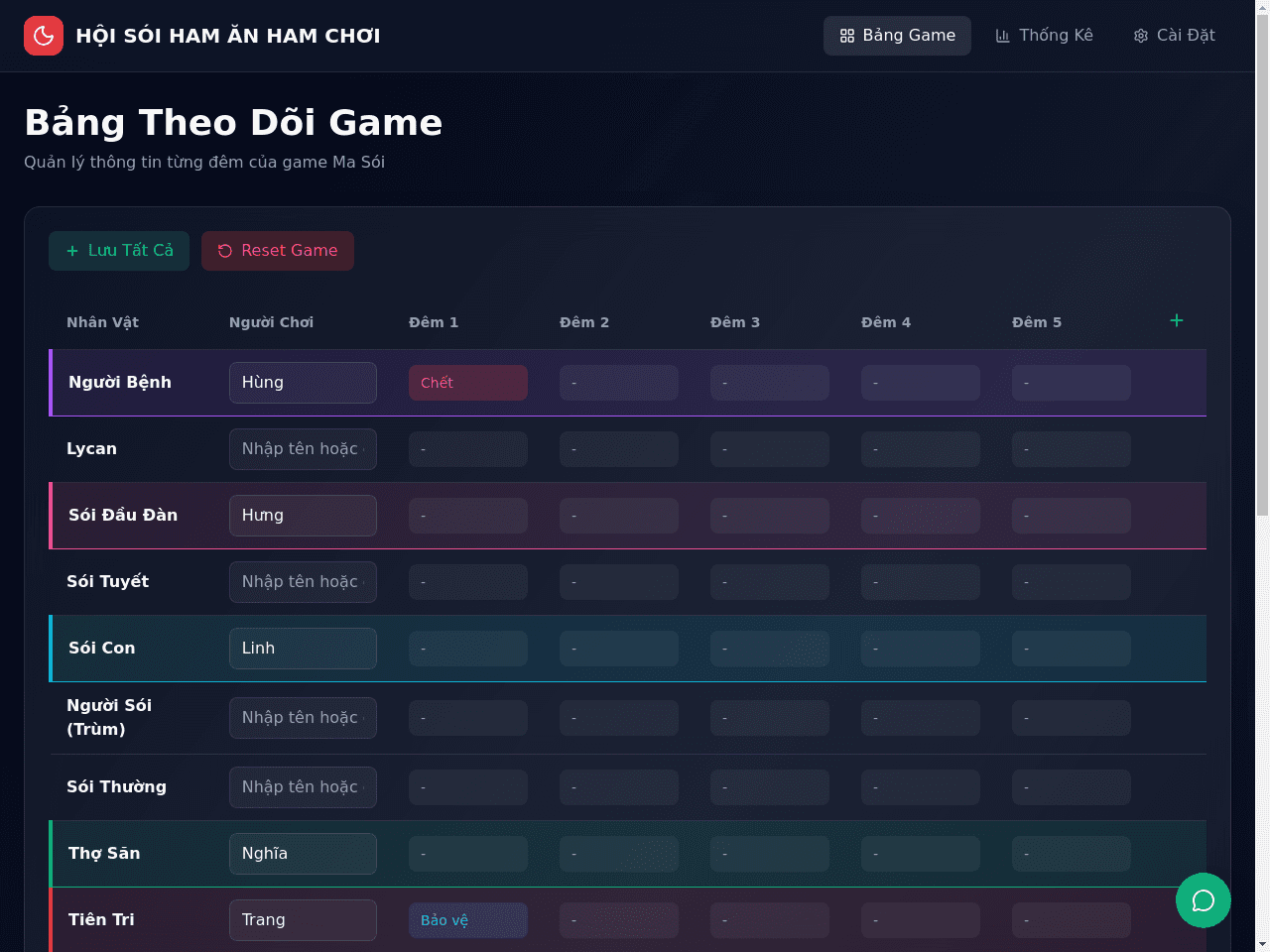 Werewolf Game Manager