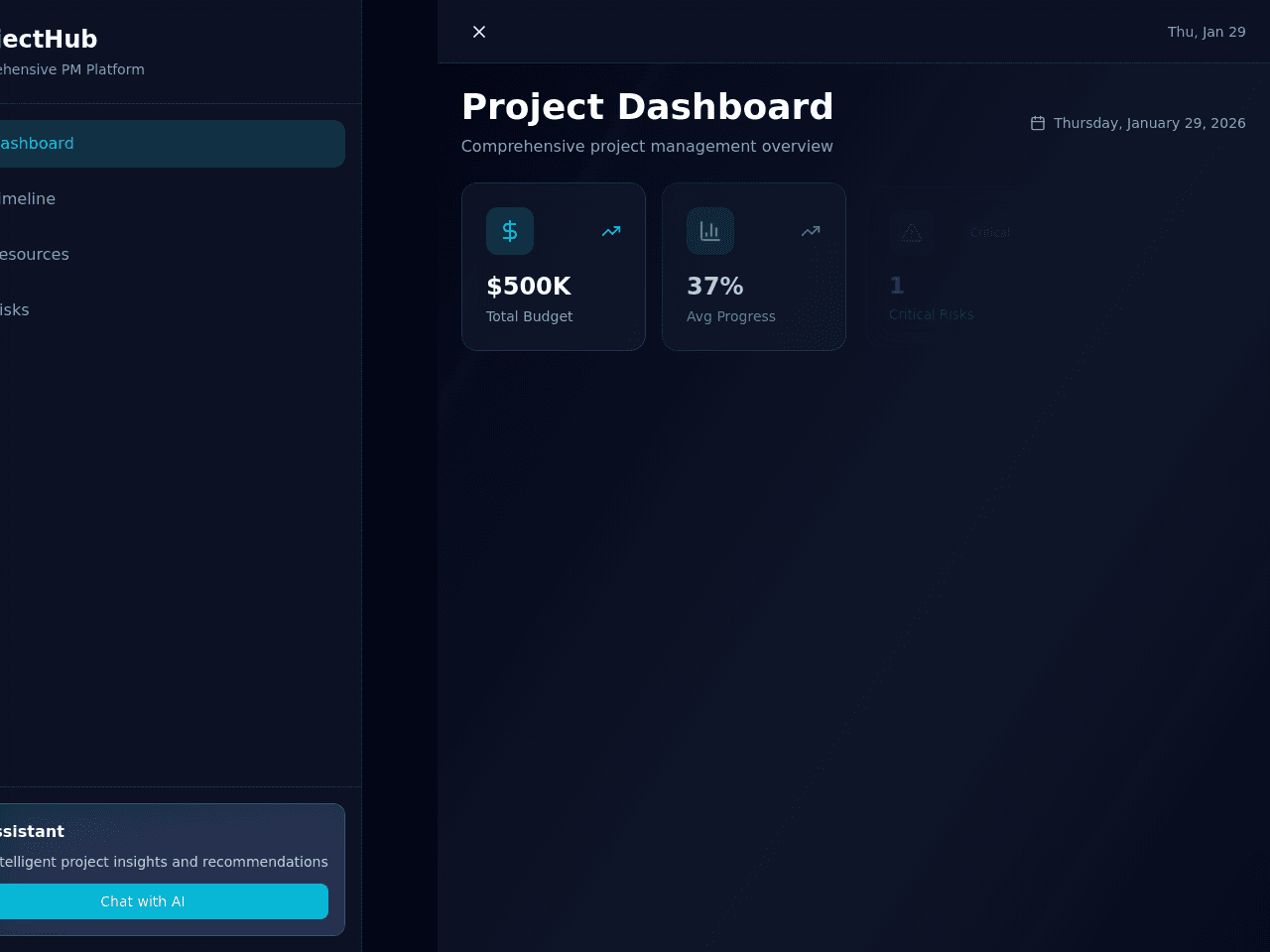 Project Plan Dashboard