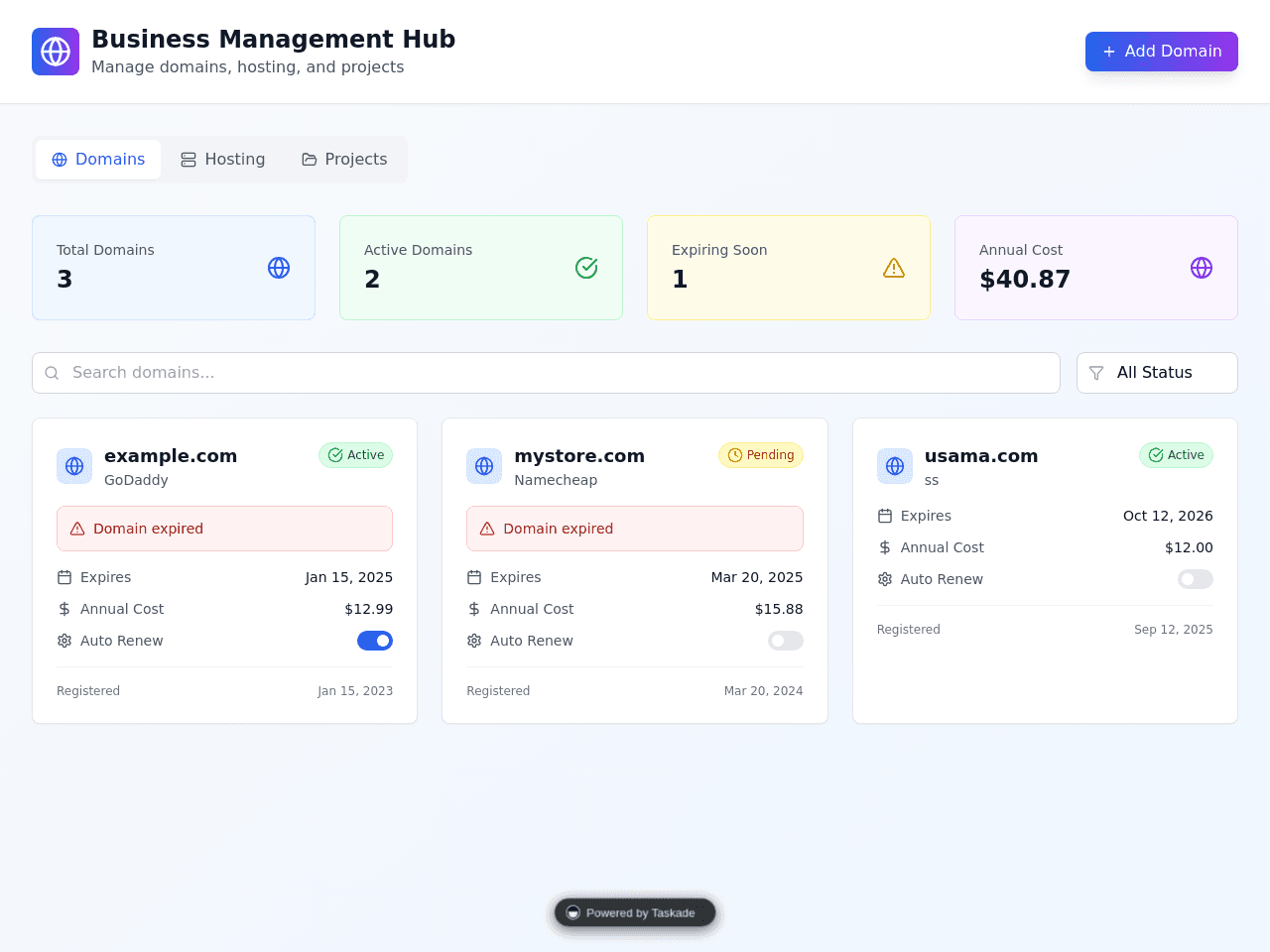 Domain Host Manager