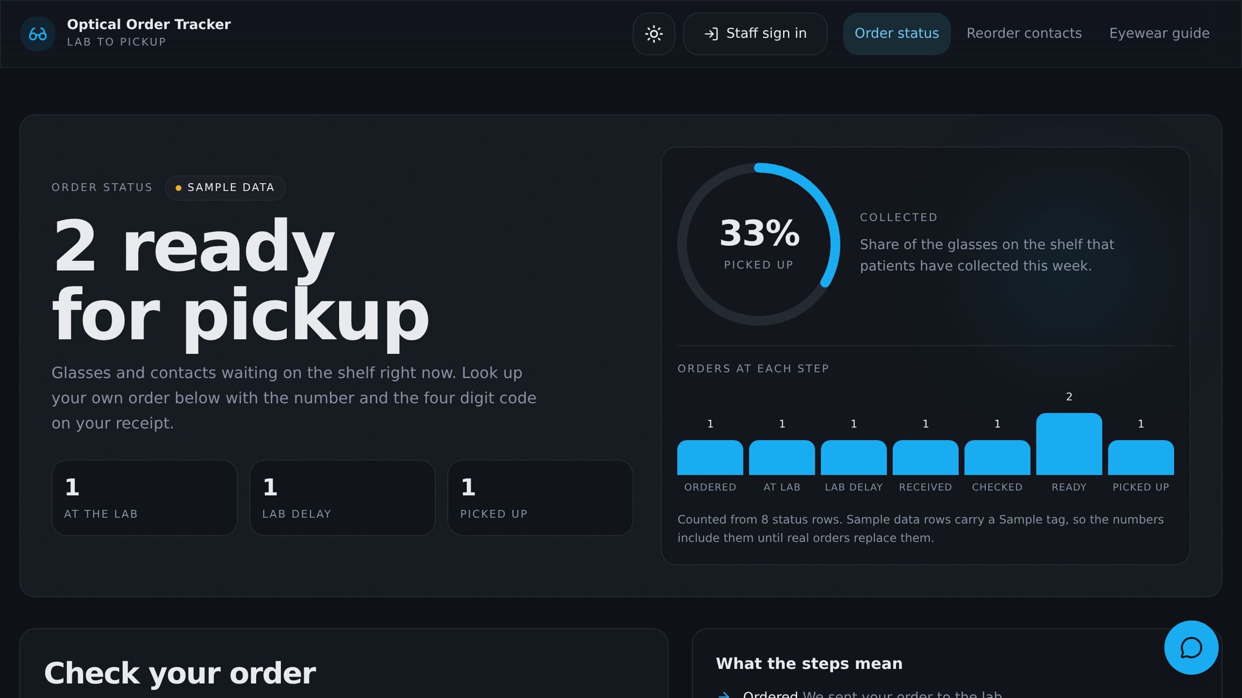 Optical Order Tracker preview