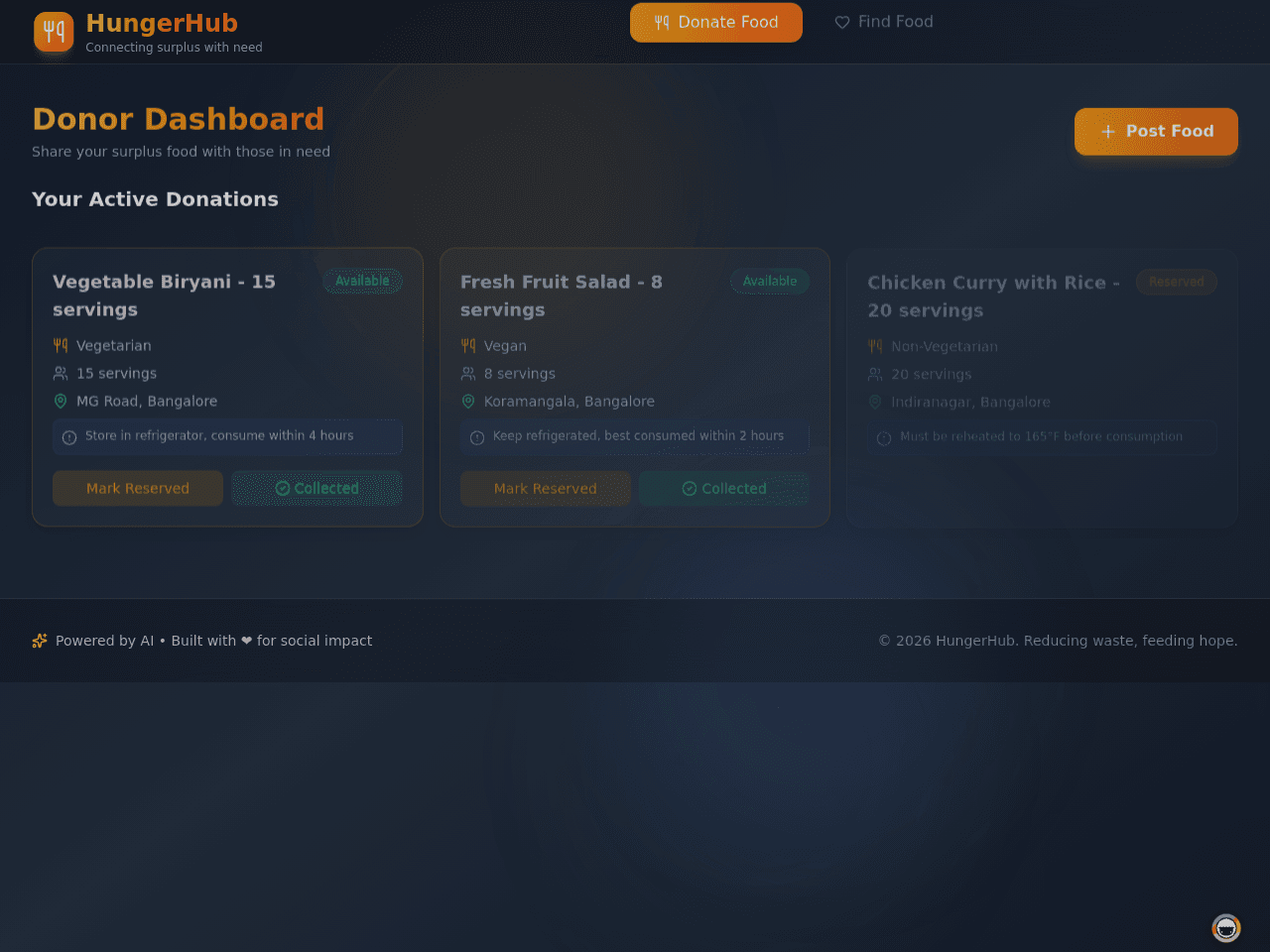 Food Connect Dashboard