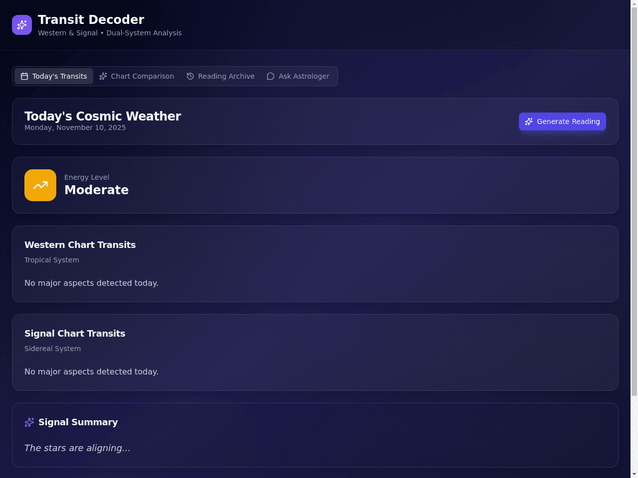 Astro Insight Dashboard