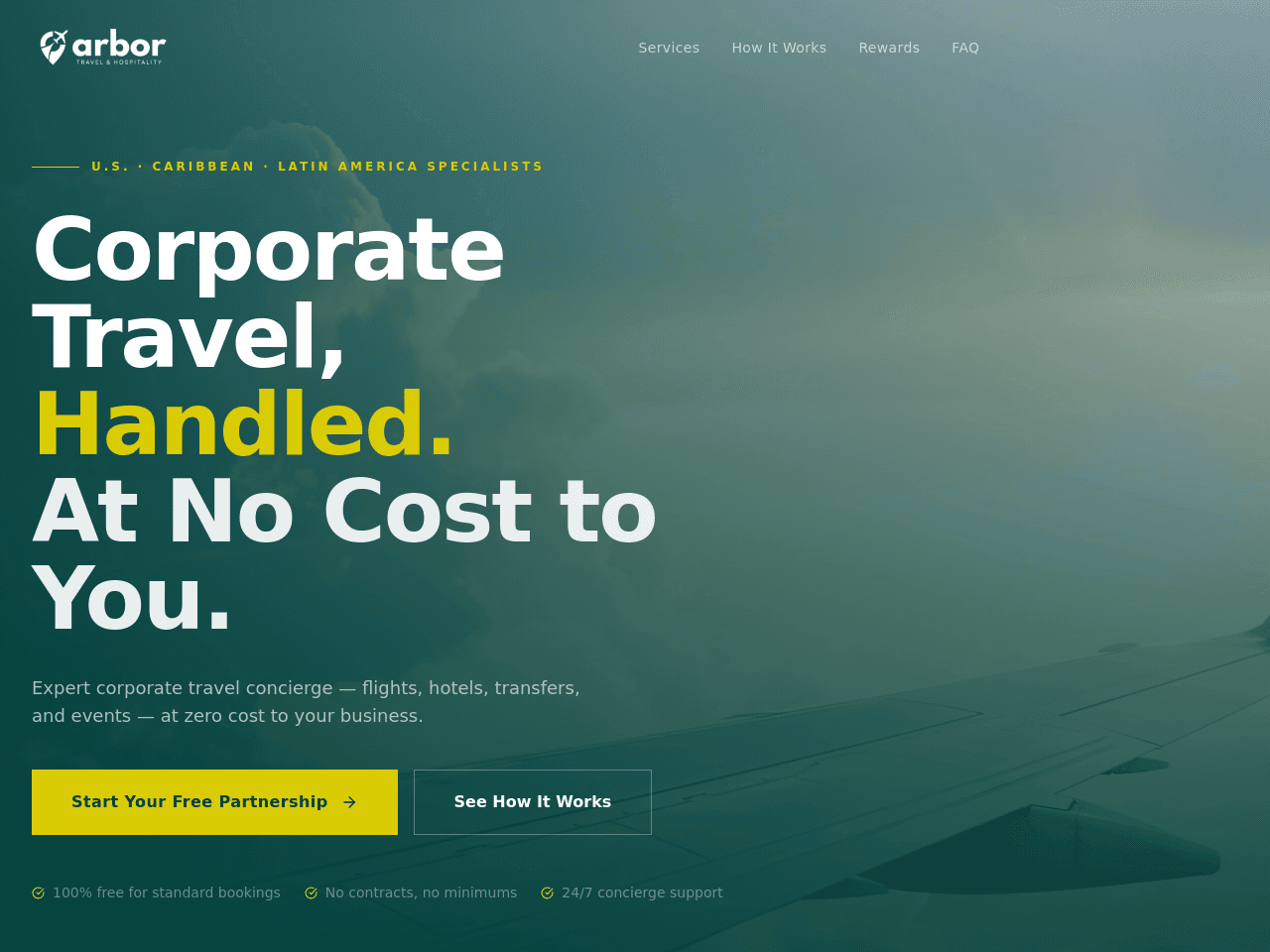 Arbor Travel & Hospitality Website