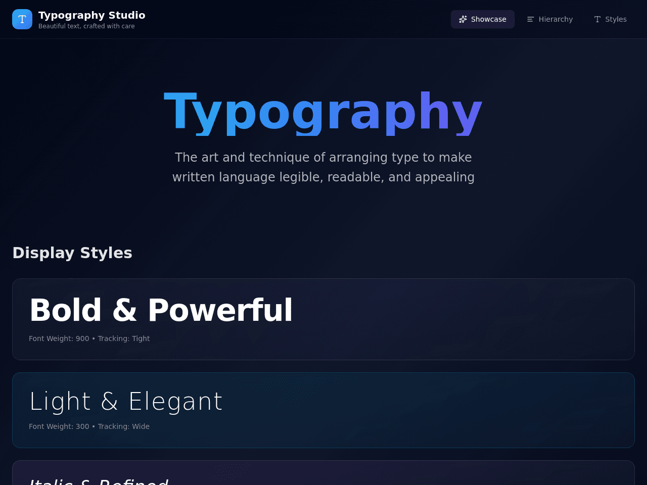 Typography Studio