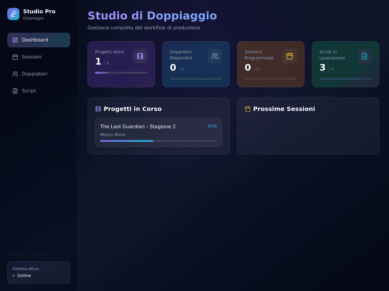 Studio Sync Dashboard