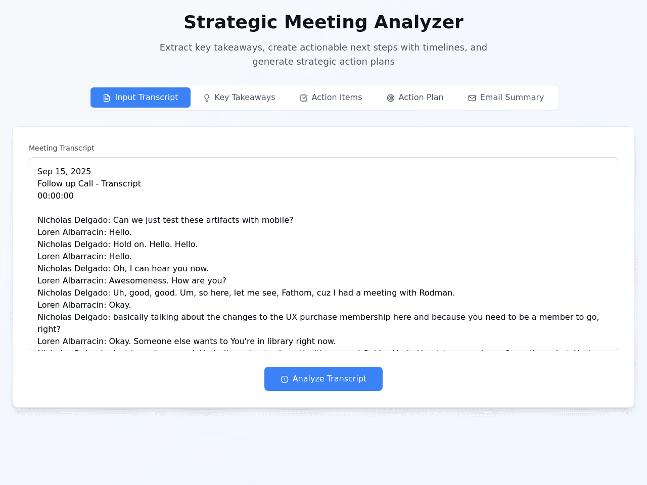 Summarize and Checklist