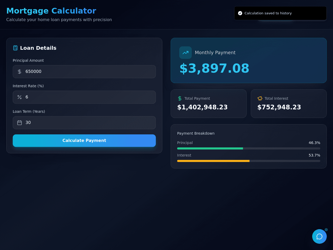 Mortgage Payment Calculator