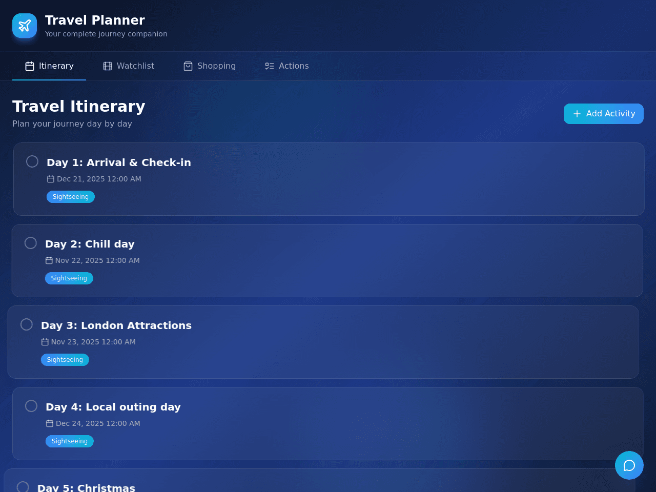 Journey Planner Portal