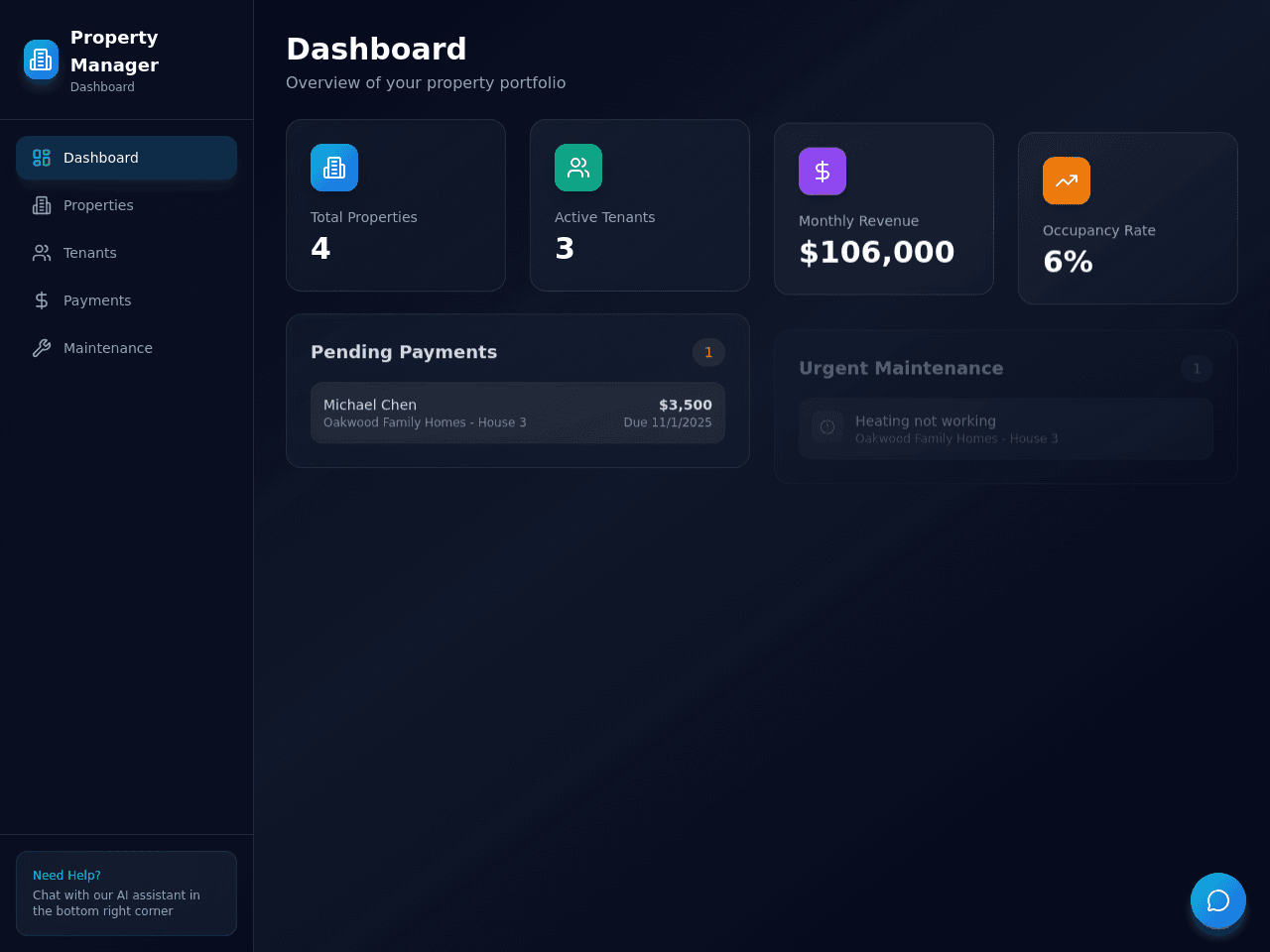 Property Management Dashboard