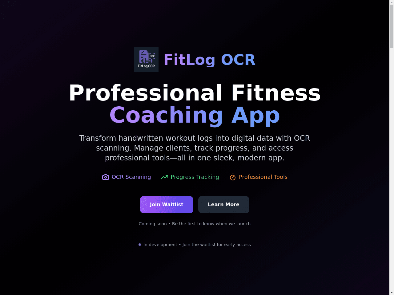 FitLog OCR