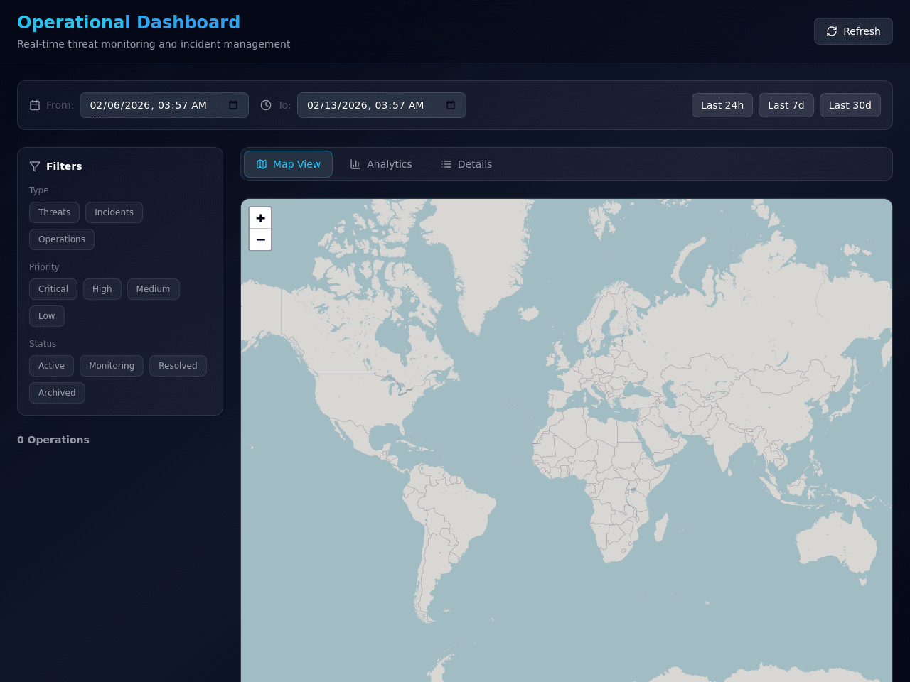Operations Map Dashboard