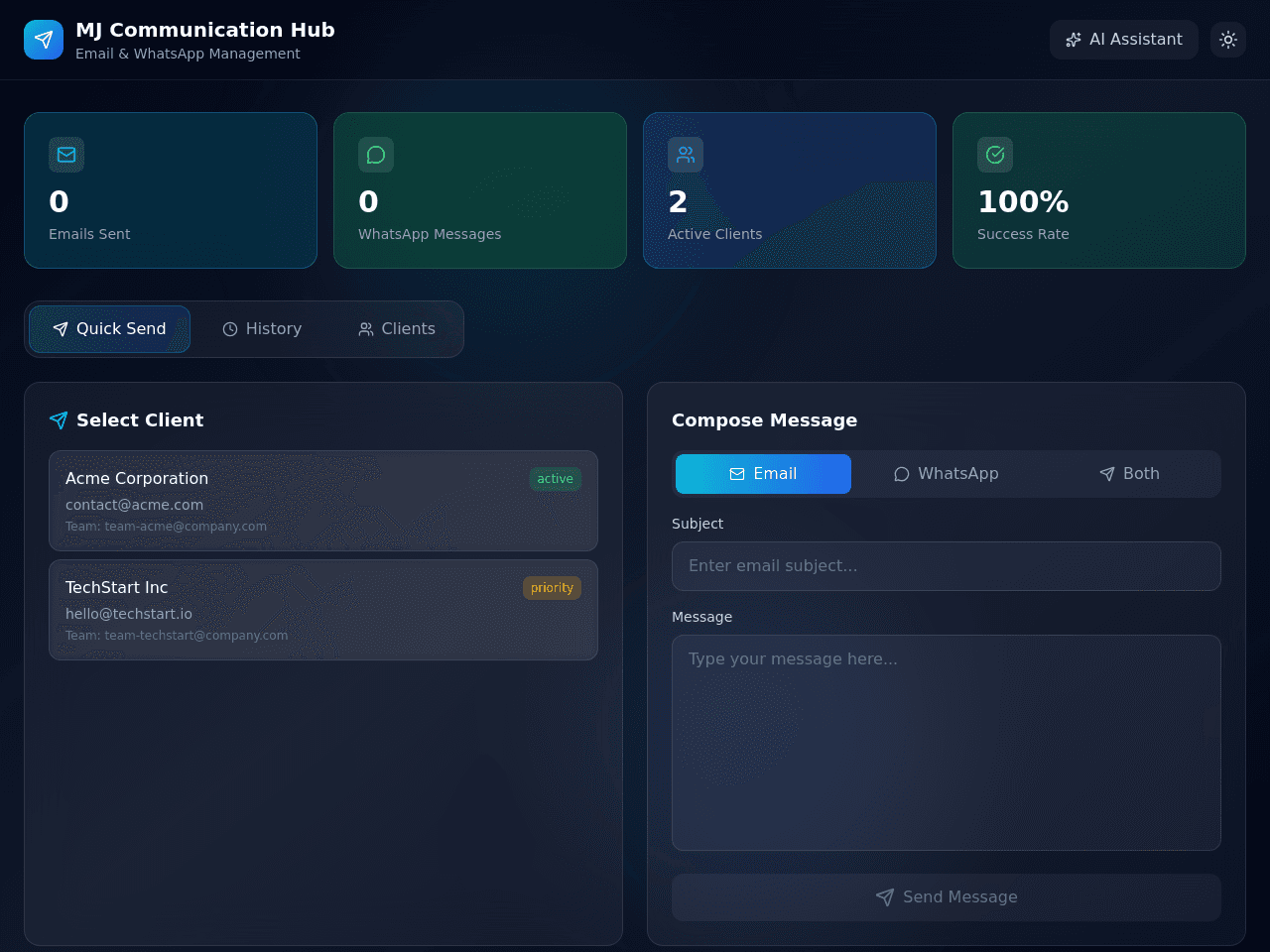 Client Connect Dashboard