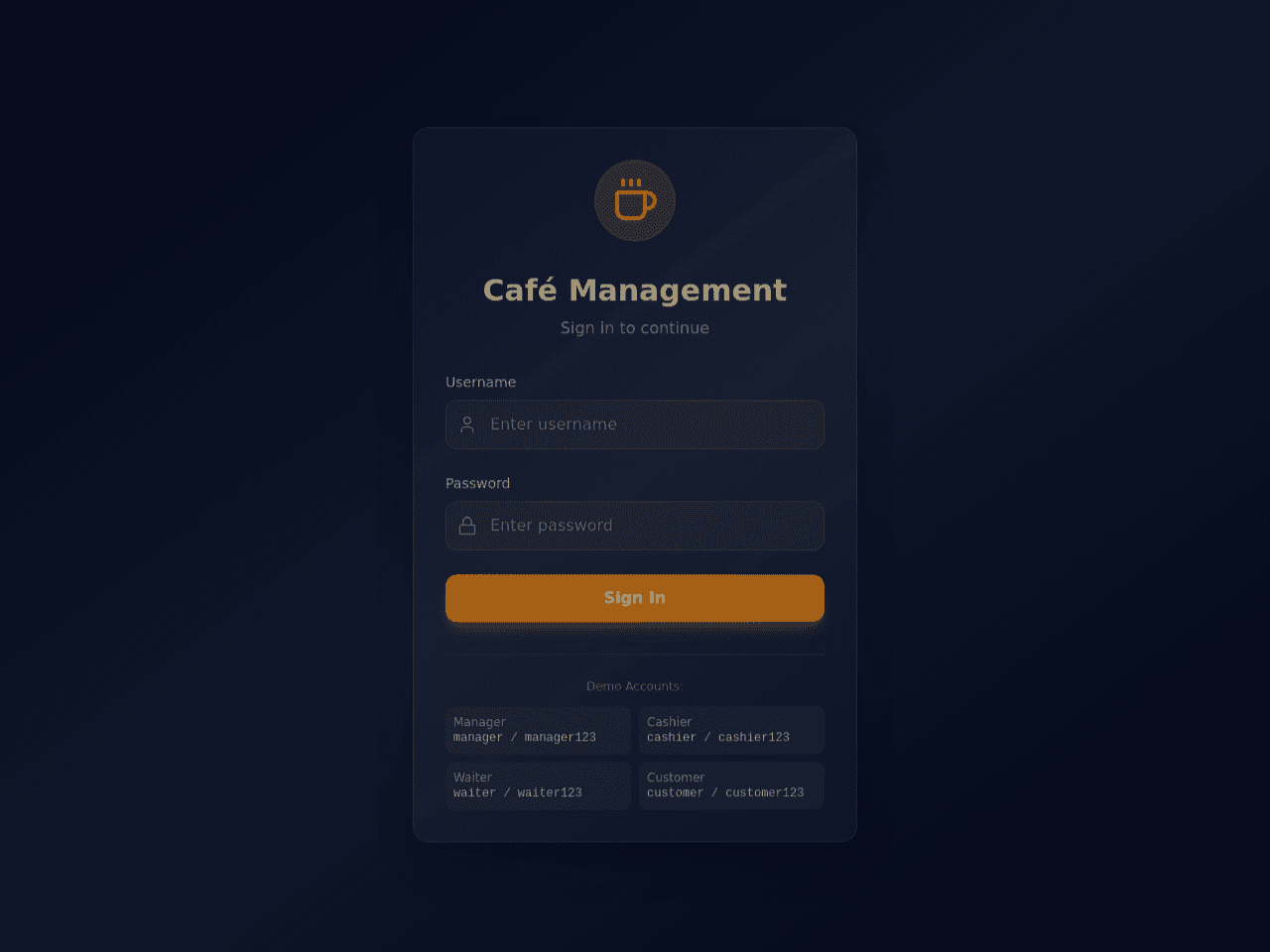 Café Command Center
