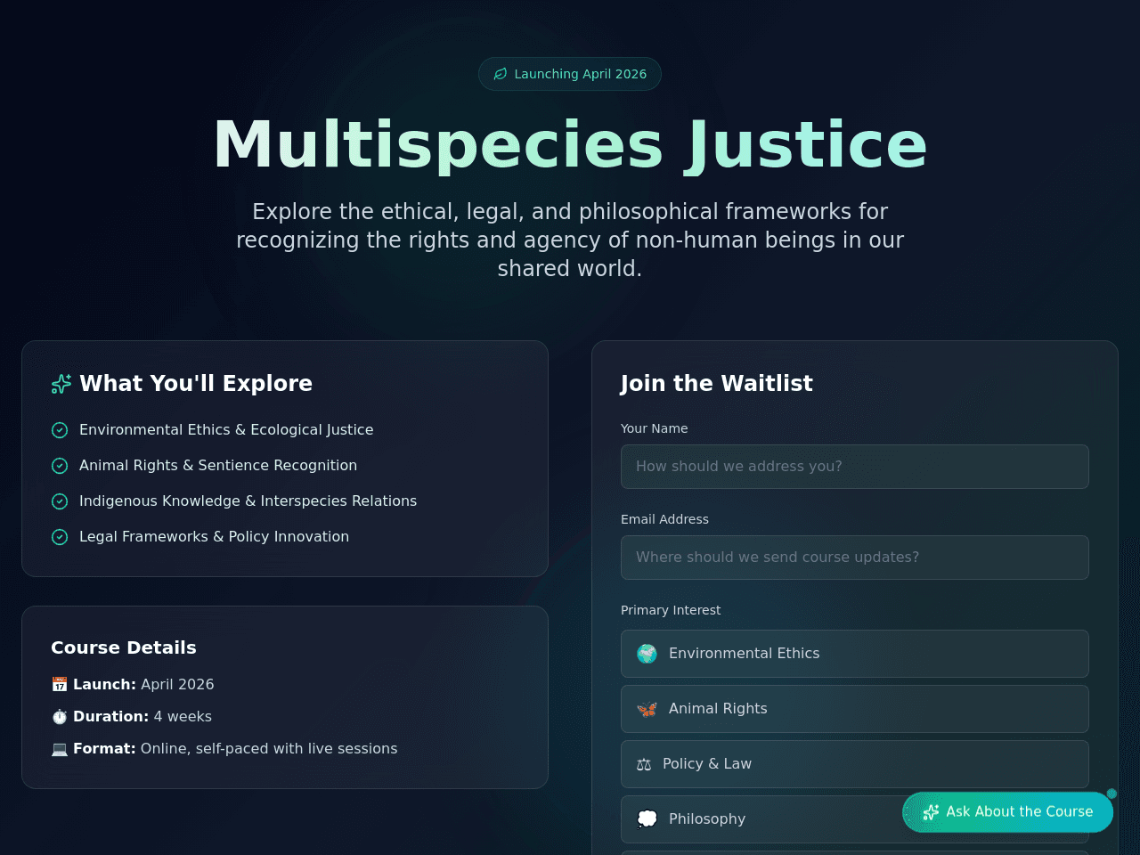 Justice Course Portal