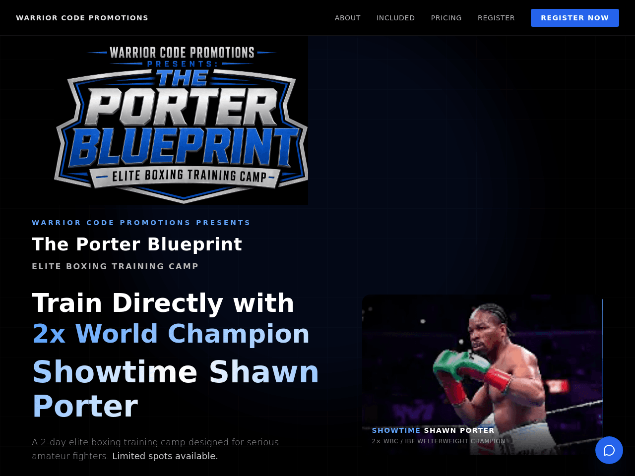 The Porter Blueprint: Elite Boxing Training Camp