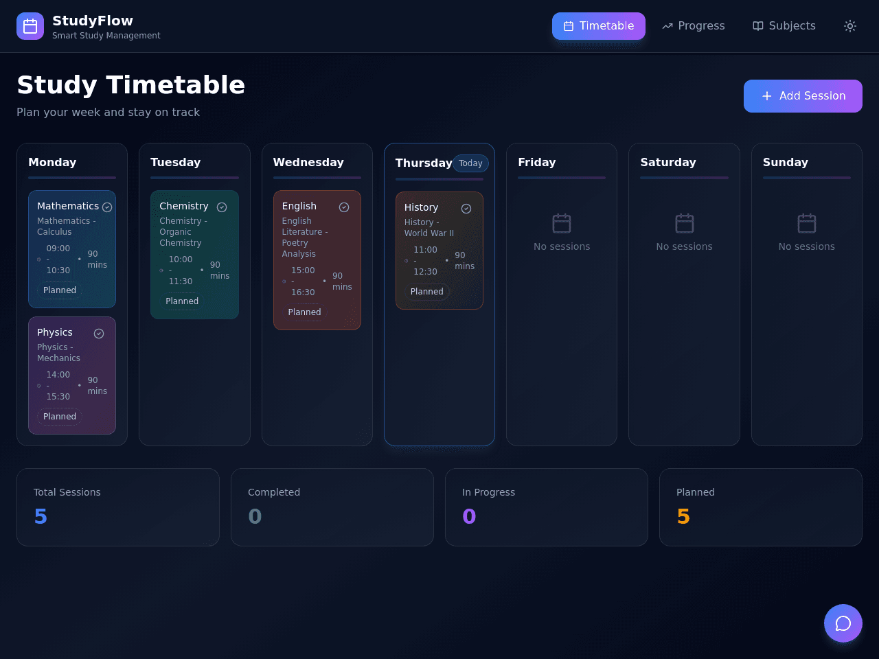 Study Schedule Maker