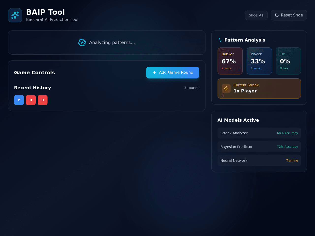 Baccarat Insight Dashboard