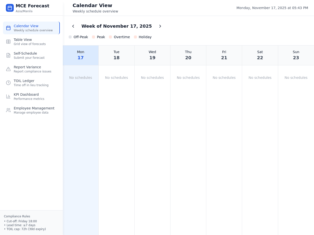 Forecast Scheduler