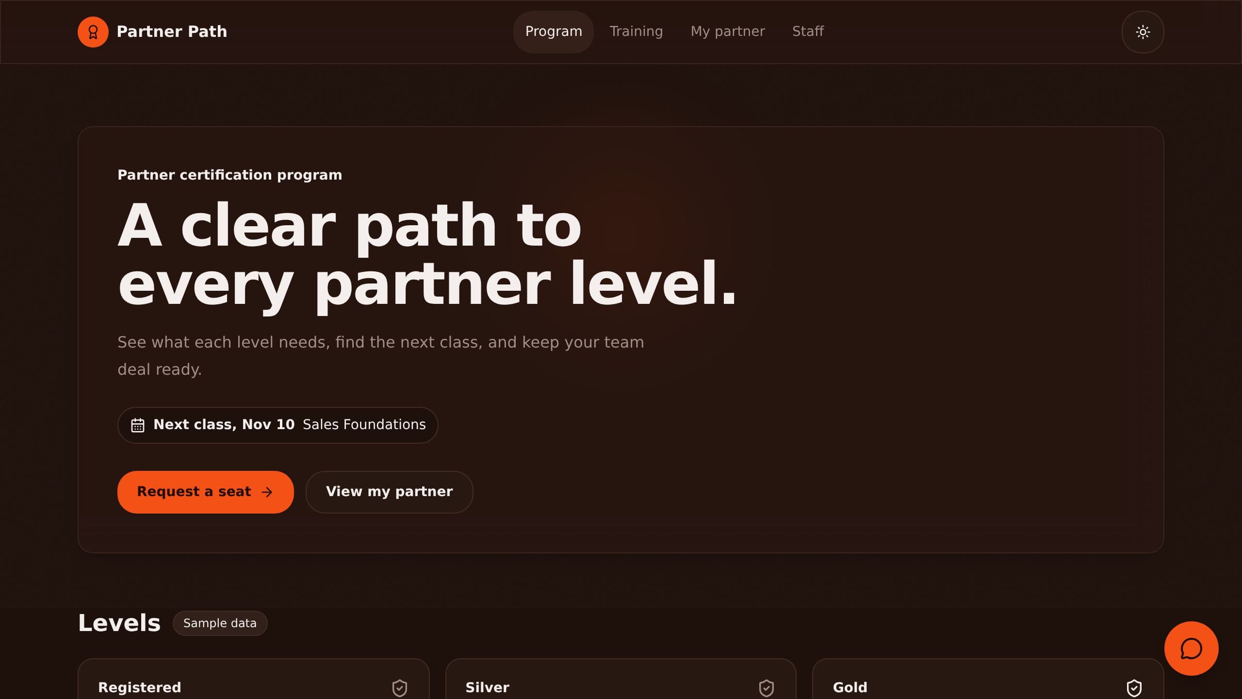 Partner Certification Tracker preview