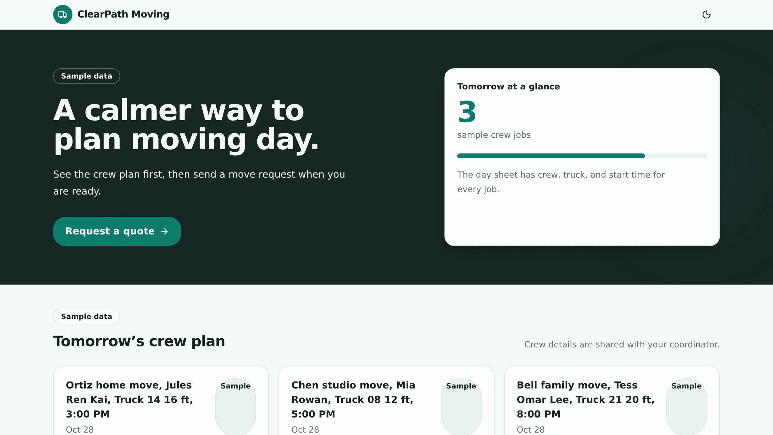 Moving Quote Crew preview