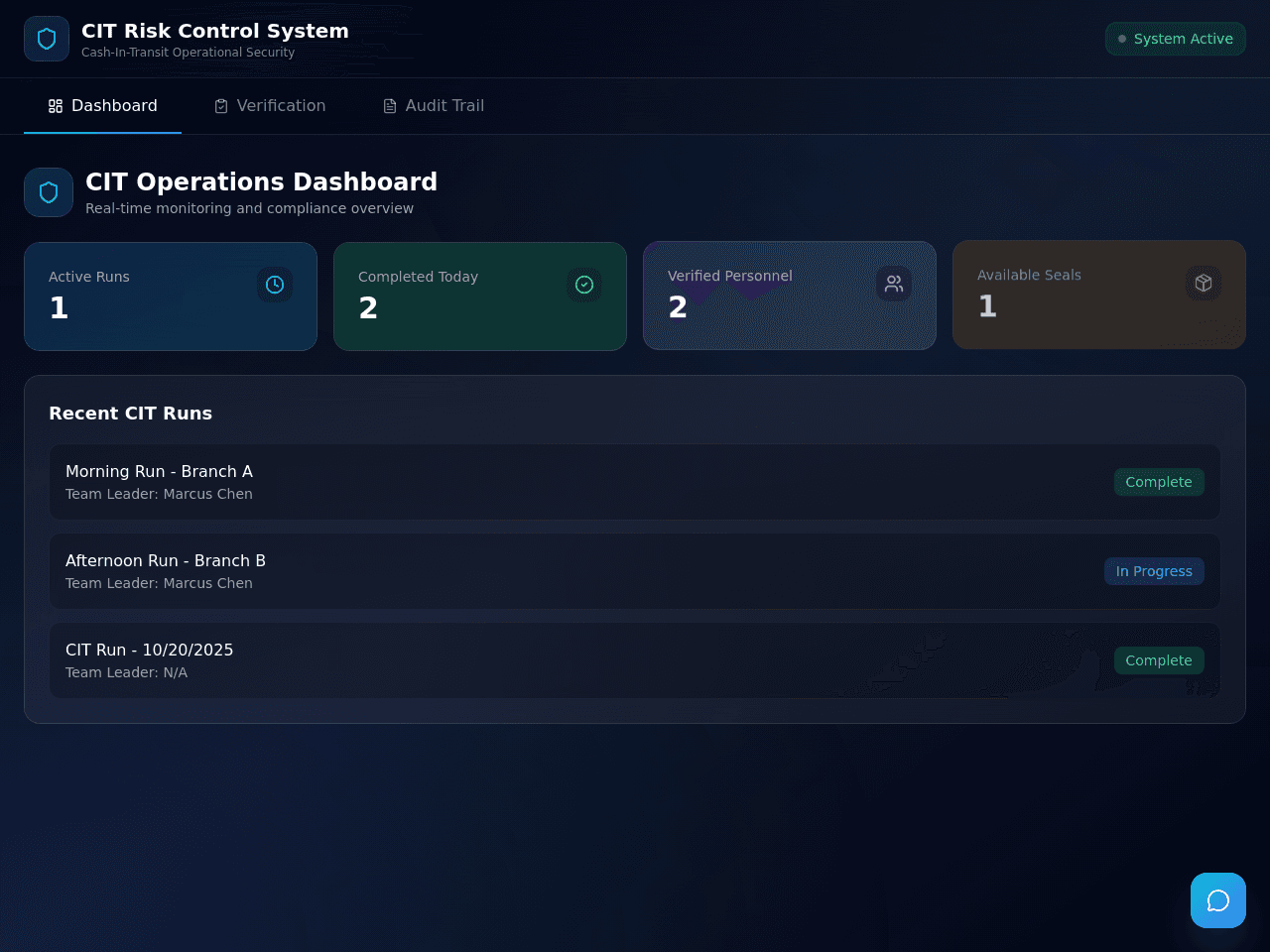 CIT Control Dashboard