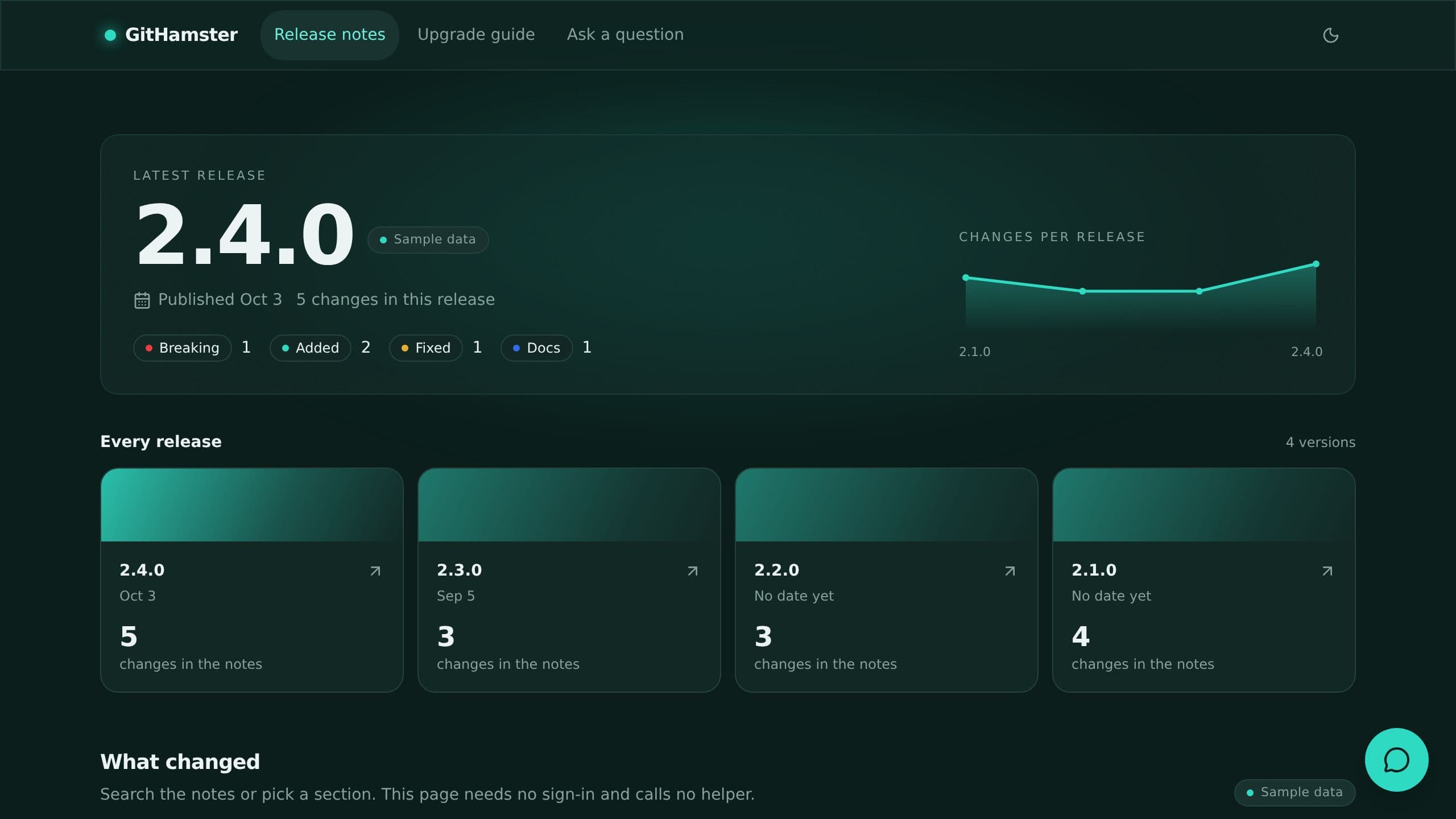 GitHamster Release Notes preview