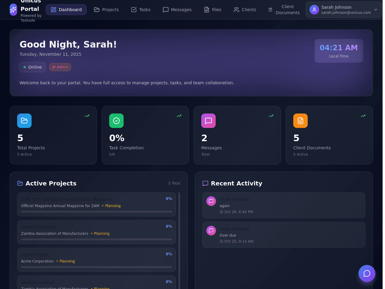 ZAM Connect Portal - Backup271025