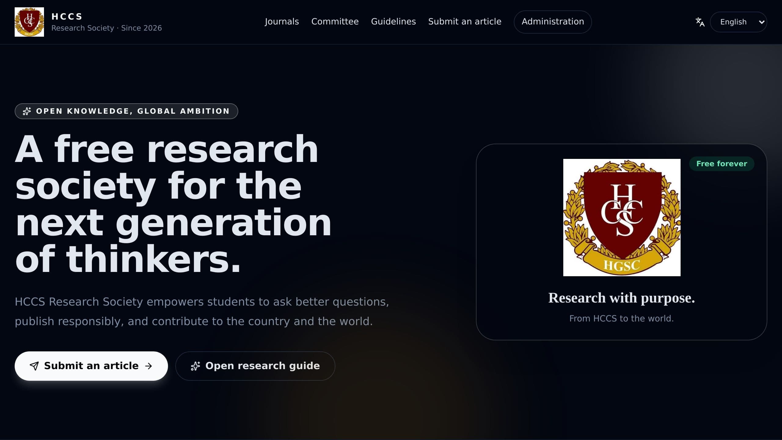 HCCS Research Portal