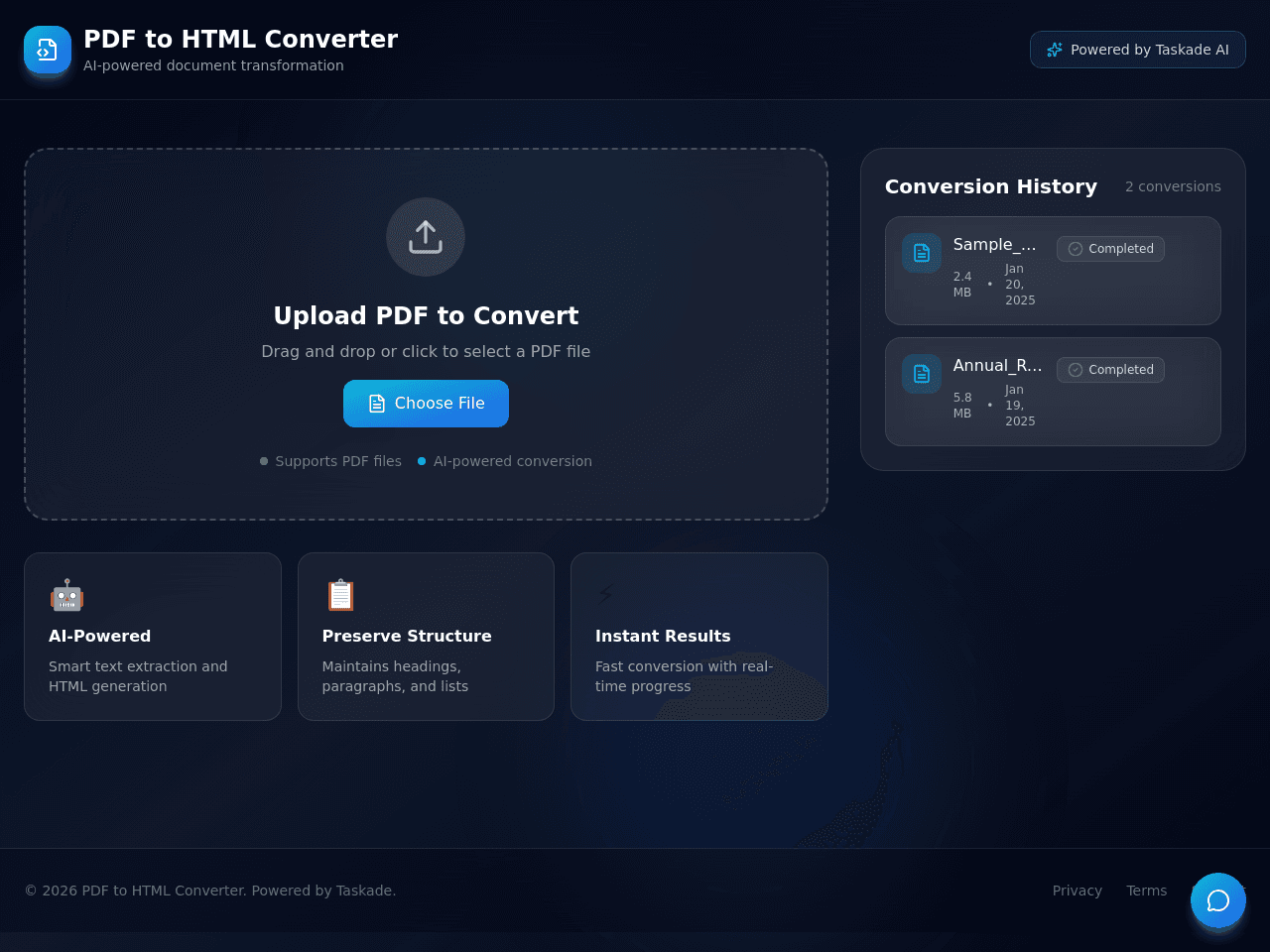 PDF to HTML Portal