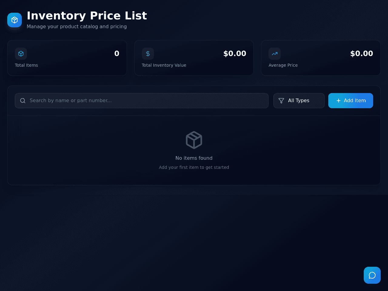 Inventory Price Tracker