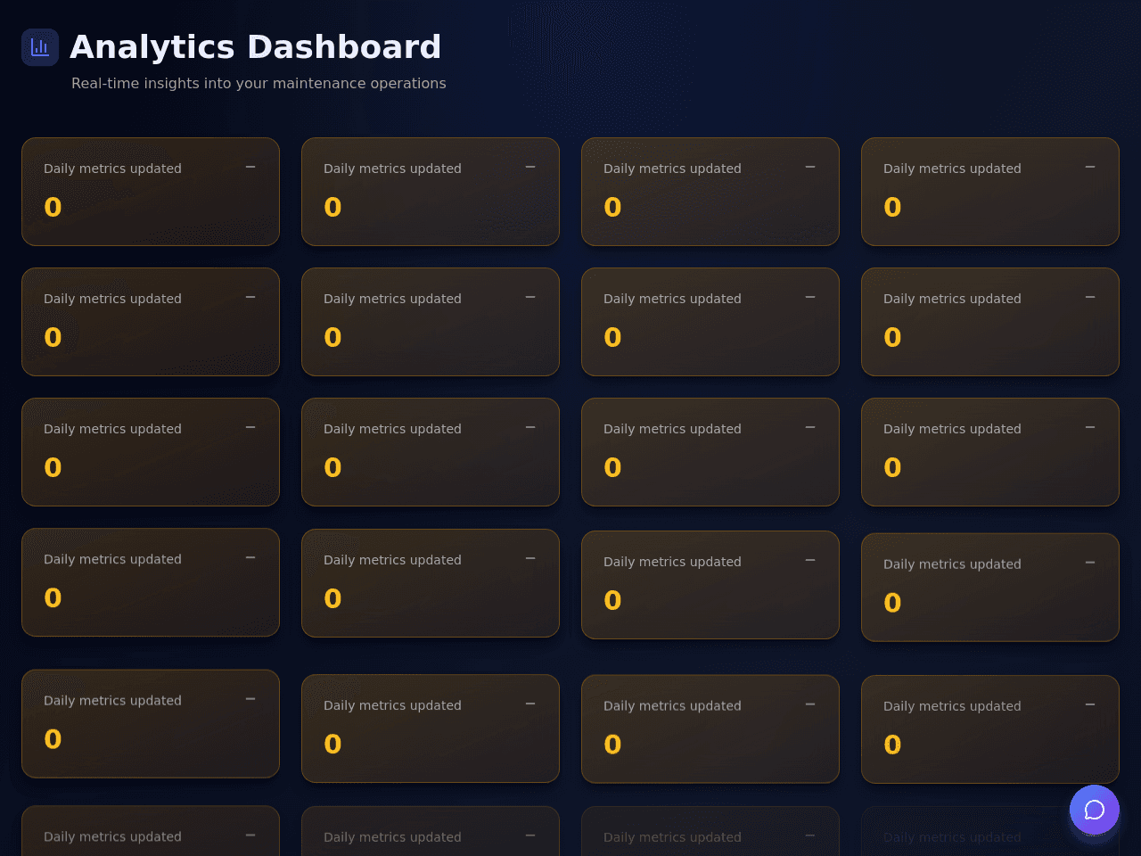 Maintenance Tracker Dashboard