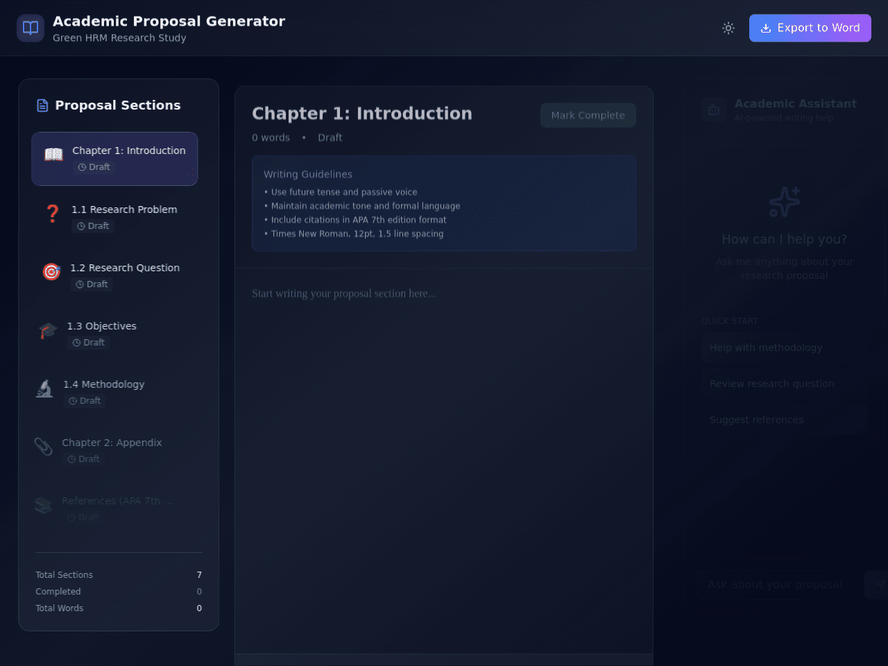Proposal Blueprint Studio