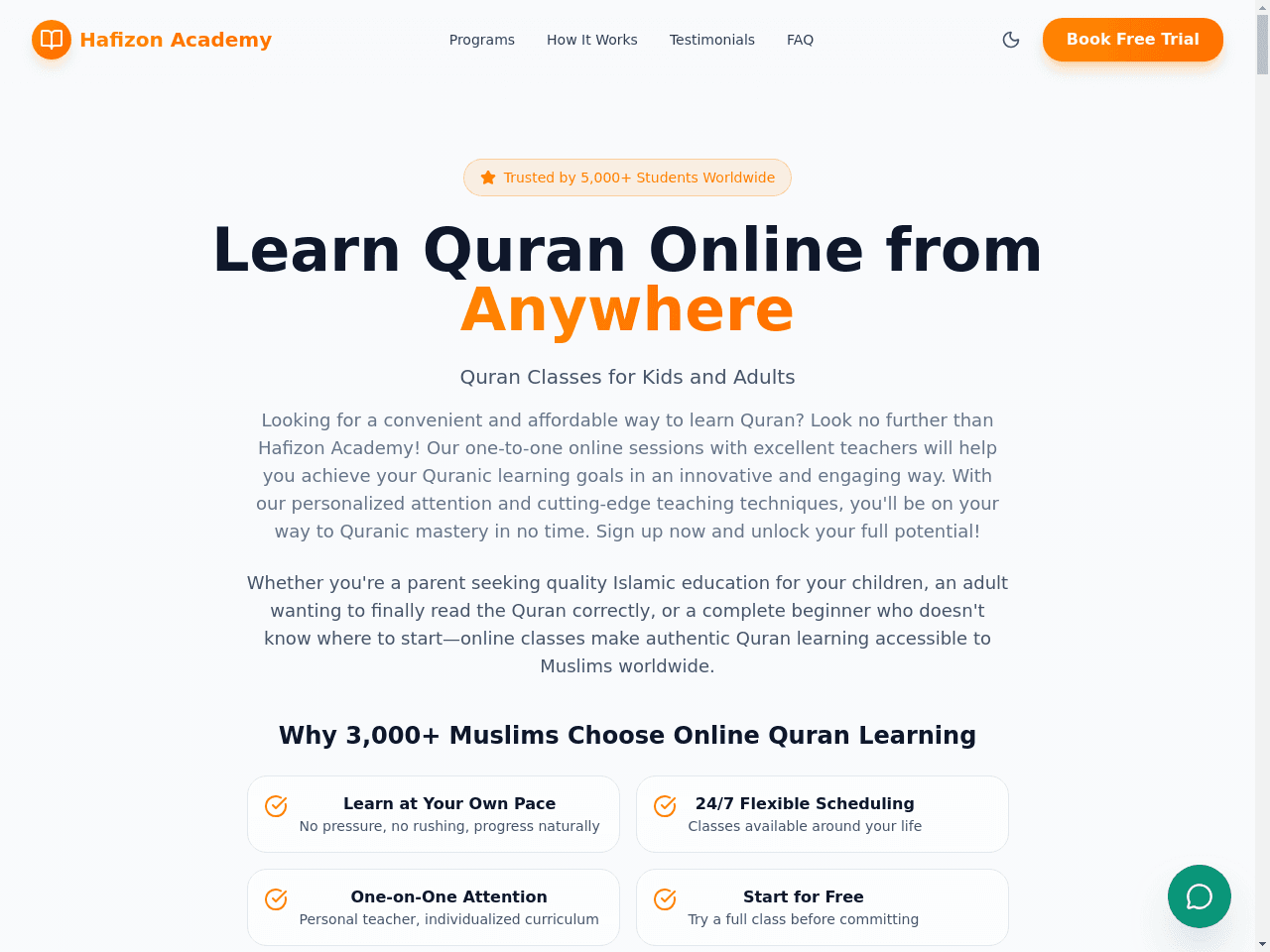 Quran Learning Portal Orange - New Structure