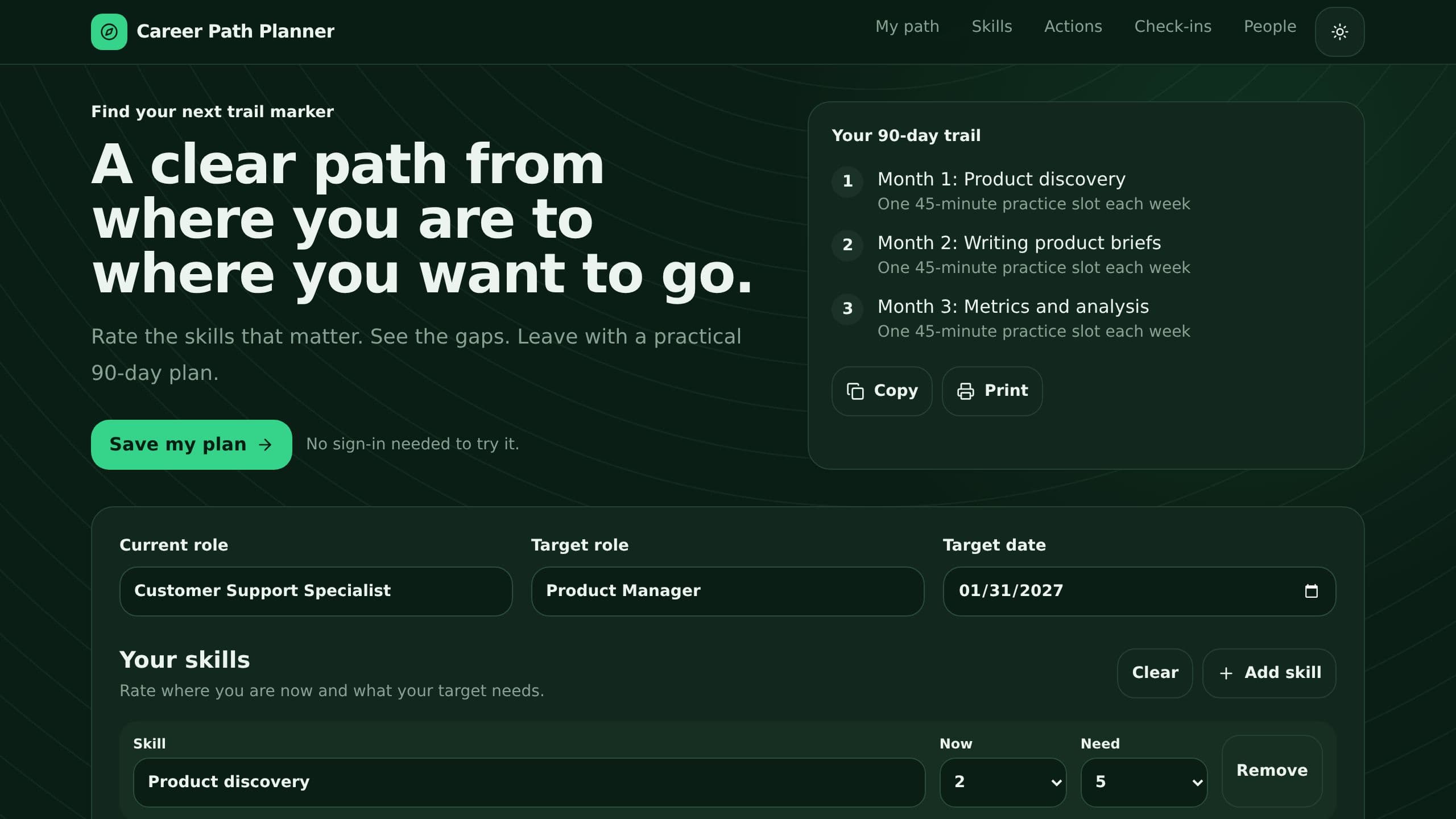 Career Path Planner preview