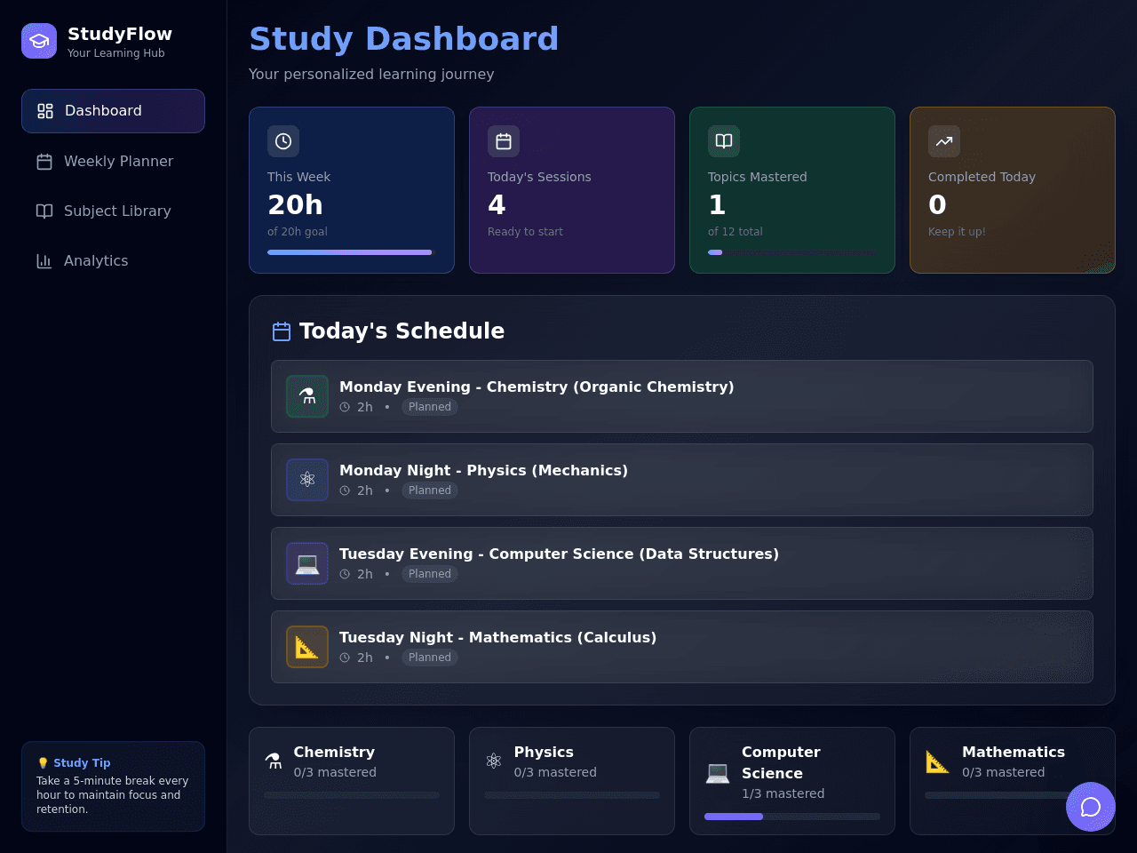 Study Plan Portal