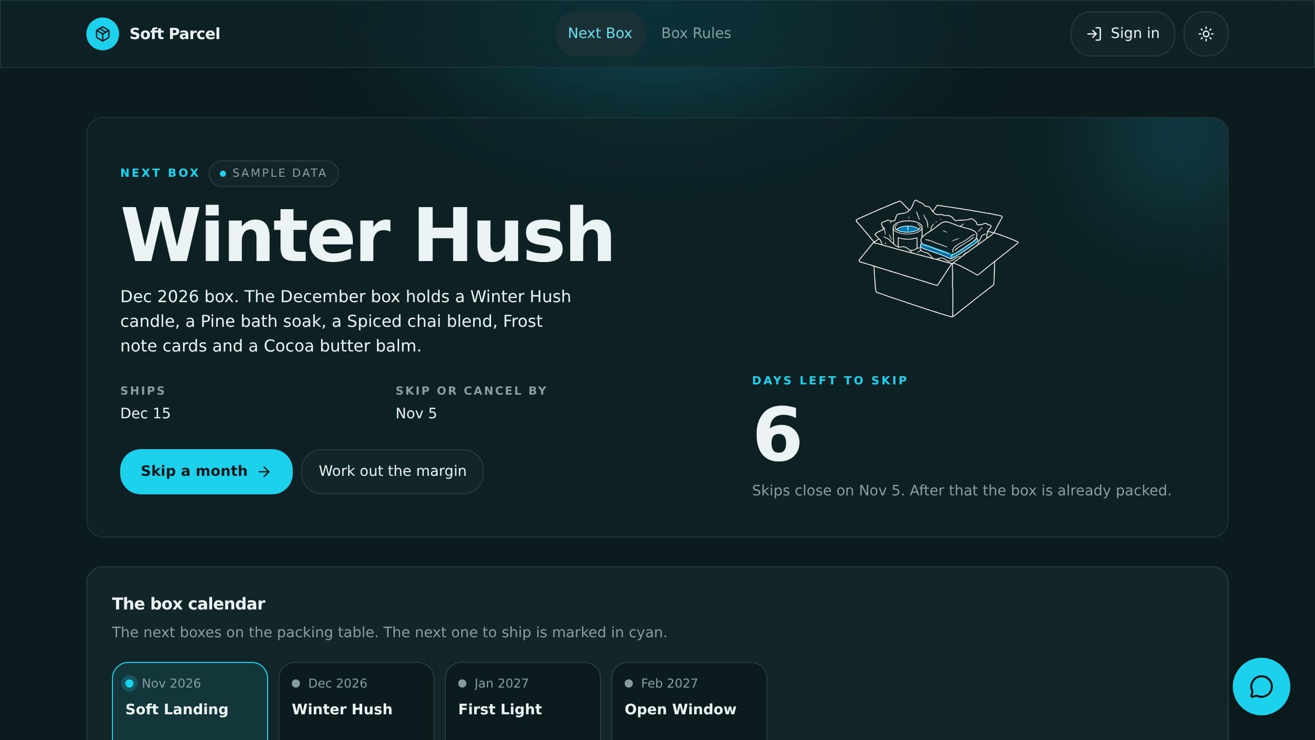 Subscription Box Planner preview