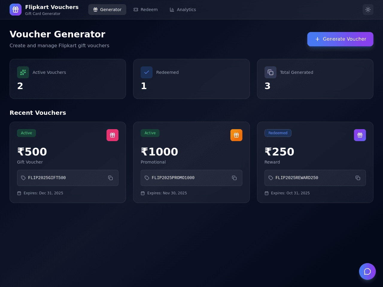 Voucher Generator