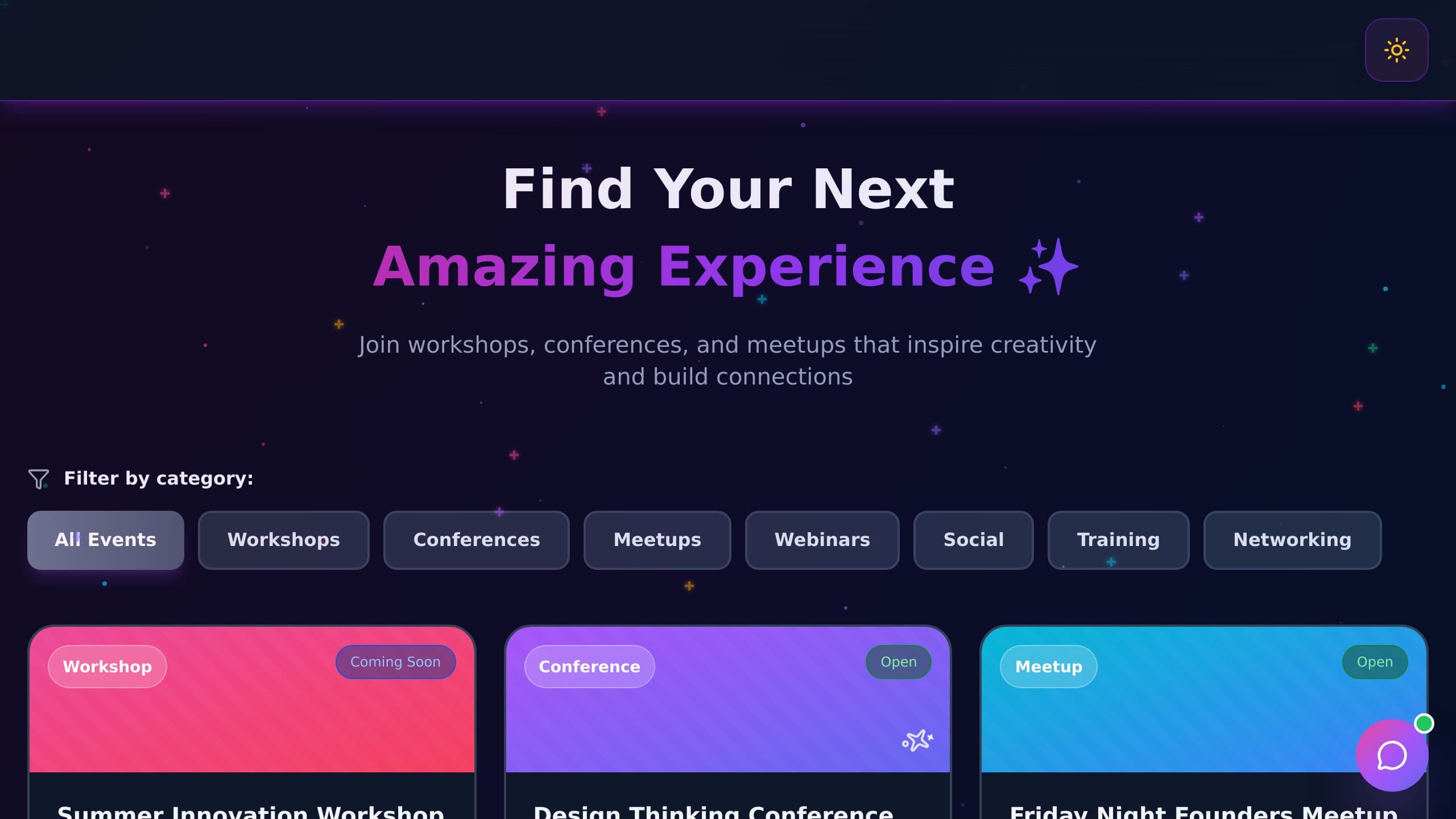 Event listings portal