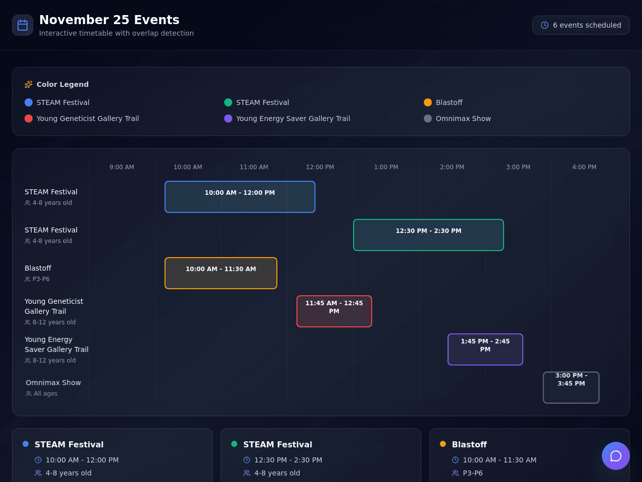 Event Overlap Planner