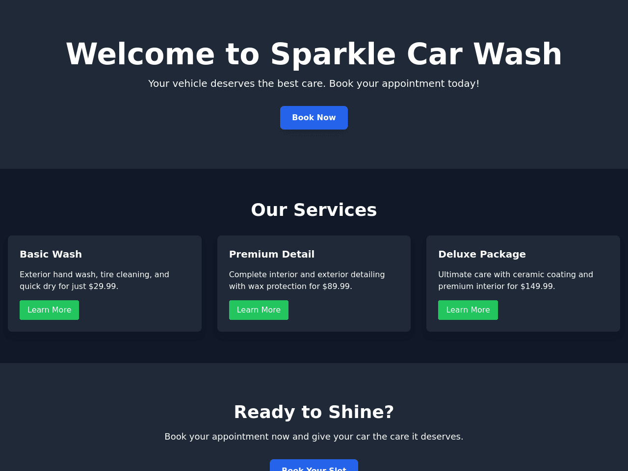 Car Wash Portal