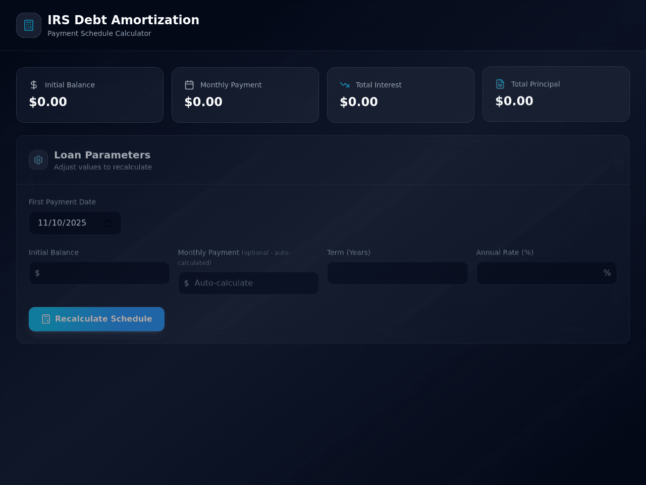 Debt Tracker Dashboard