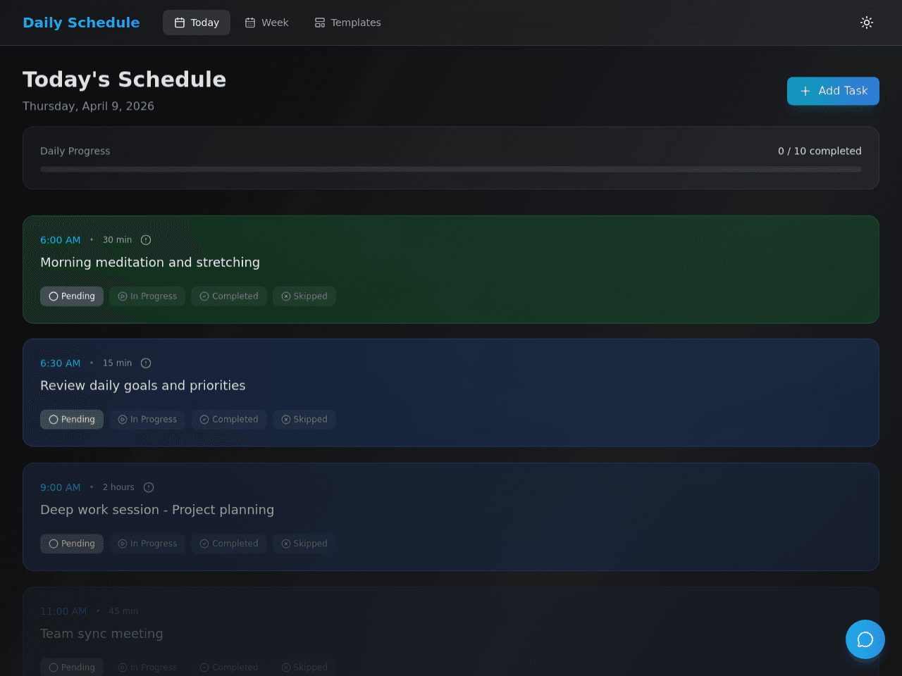 Schedule Flow